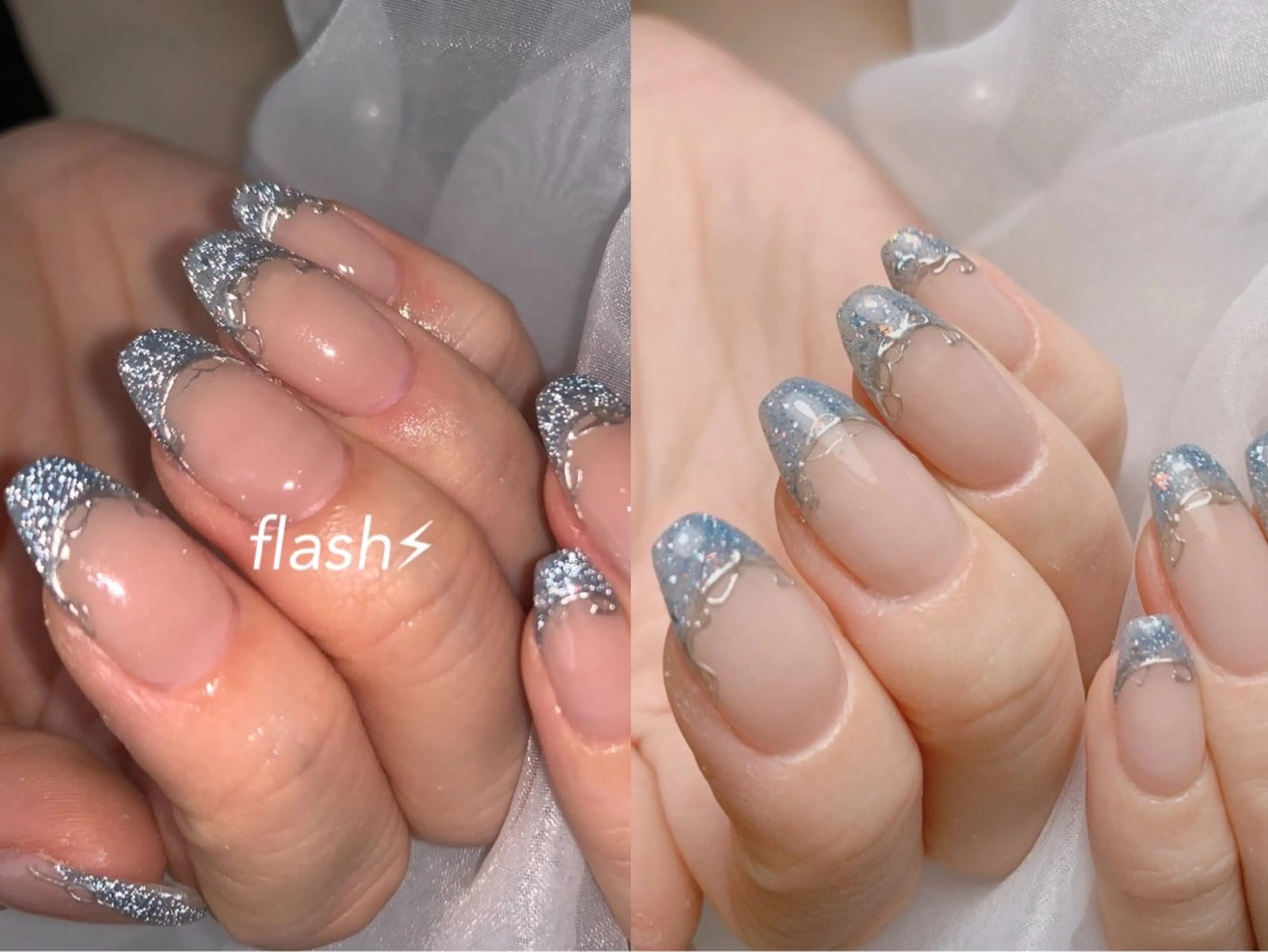 ネイル フラッシュネイル フレンチネイル ハンドネイル GREEM グリームのネイルデザイン