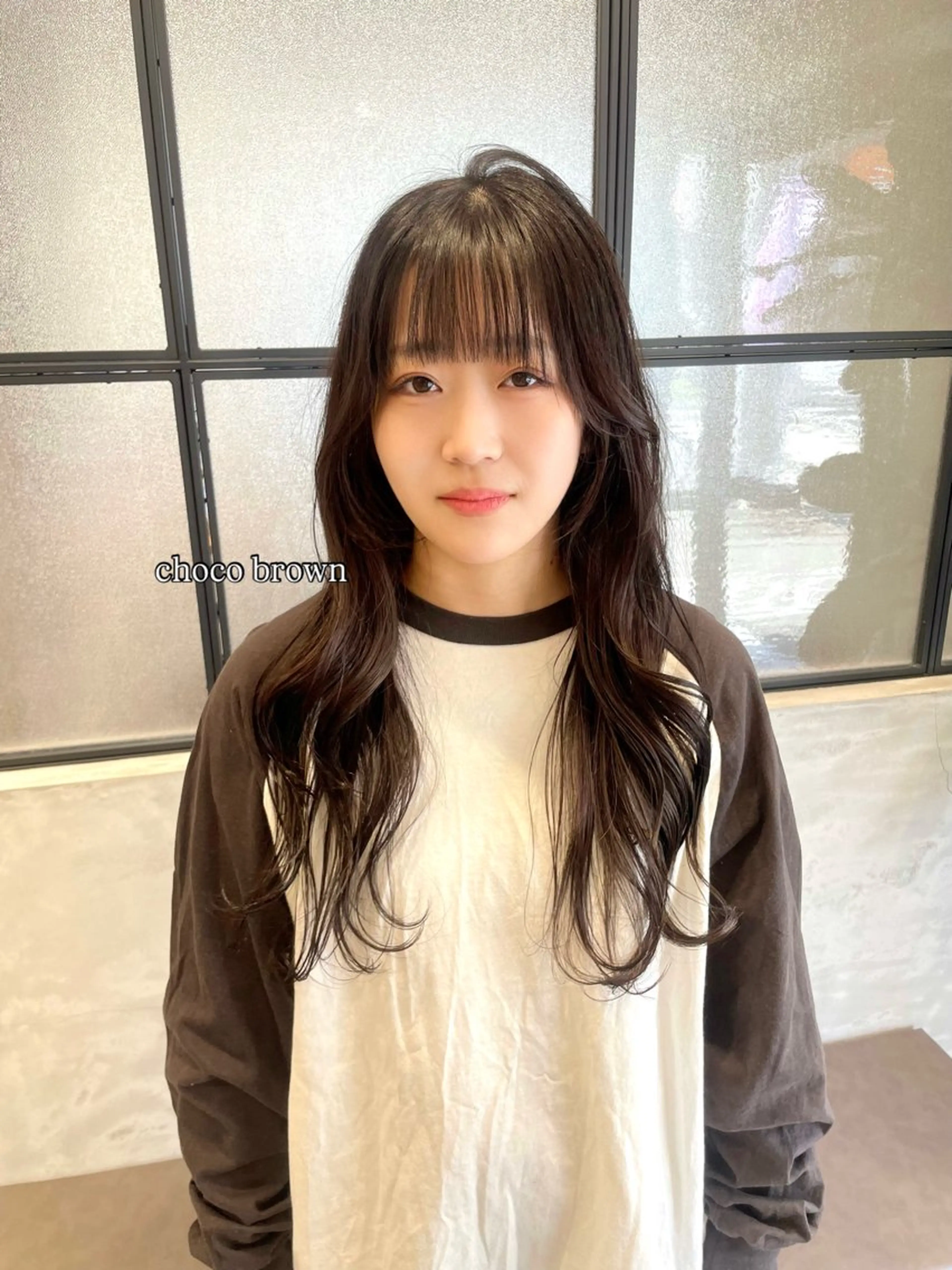 ロング カラー ブラウンカラー ヘアカラー トリートメント 佐藤 由依/水光カラーのヘアスタイル