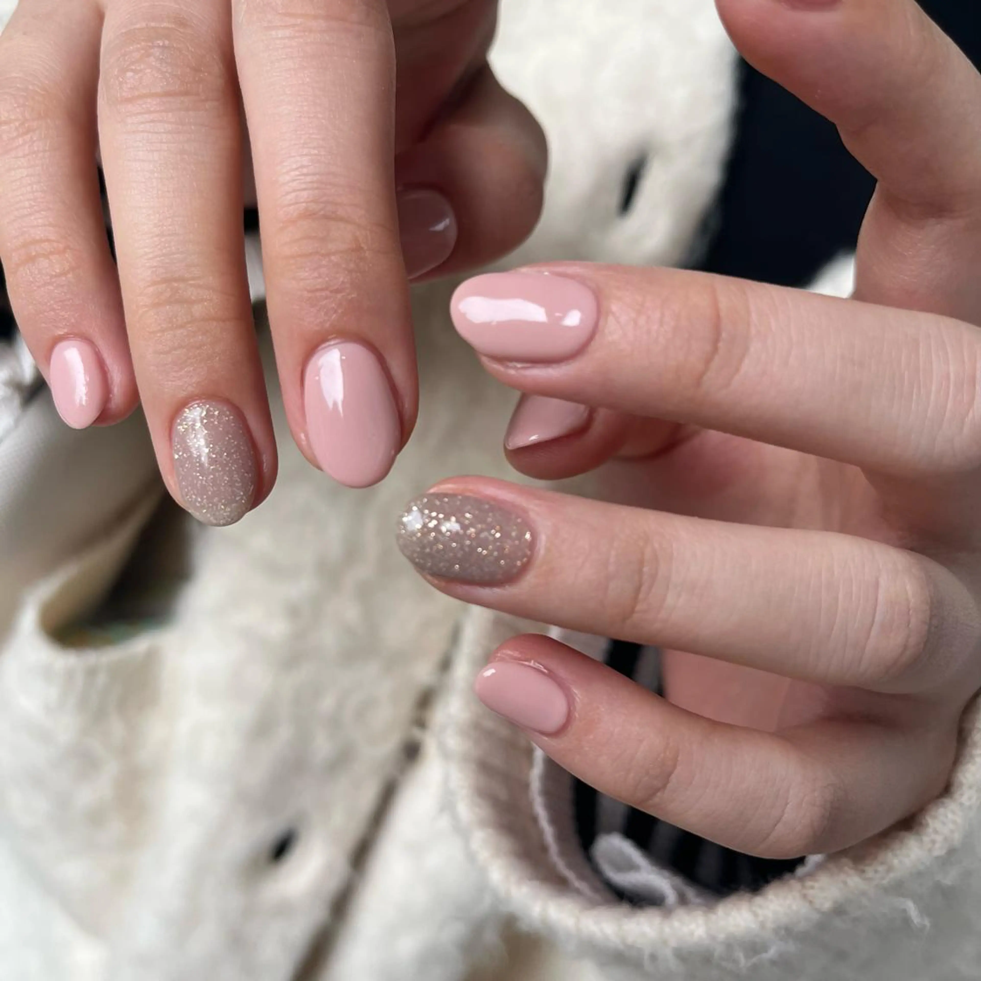 ネイル ラメ(グリッター) ワンカラーネイル ピンク MARU NAIL mizukiのその他イメージ