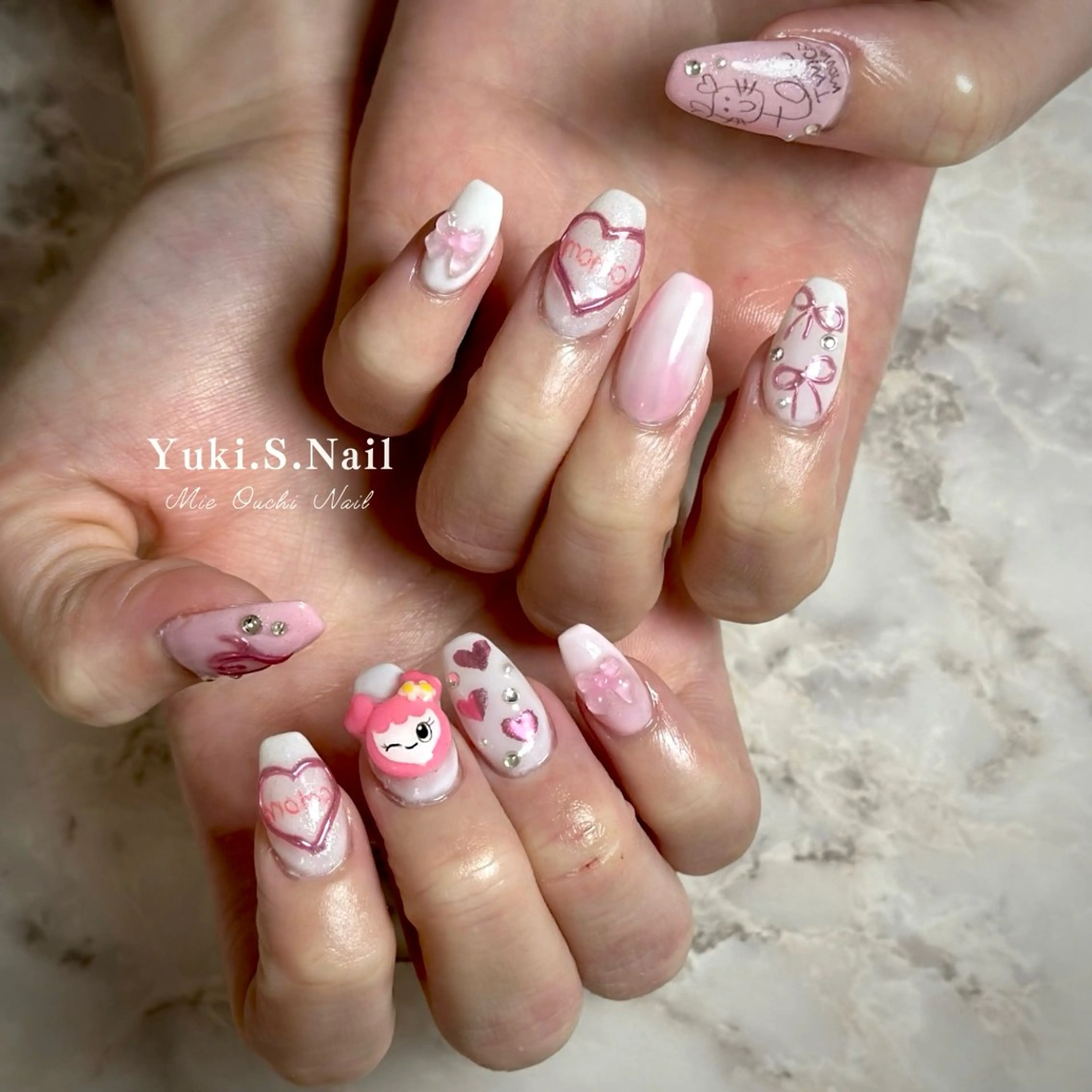 ロング ハンドネイル Yuki S.Nailのネイルデザイン