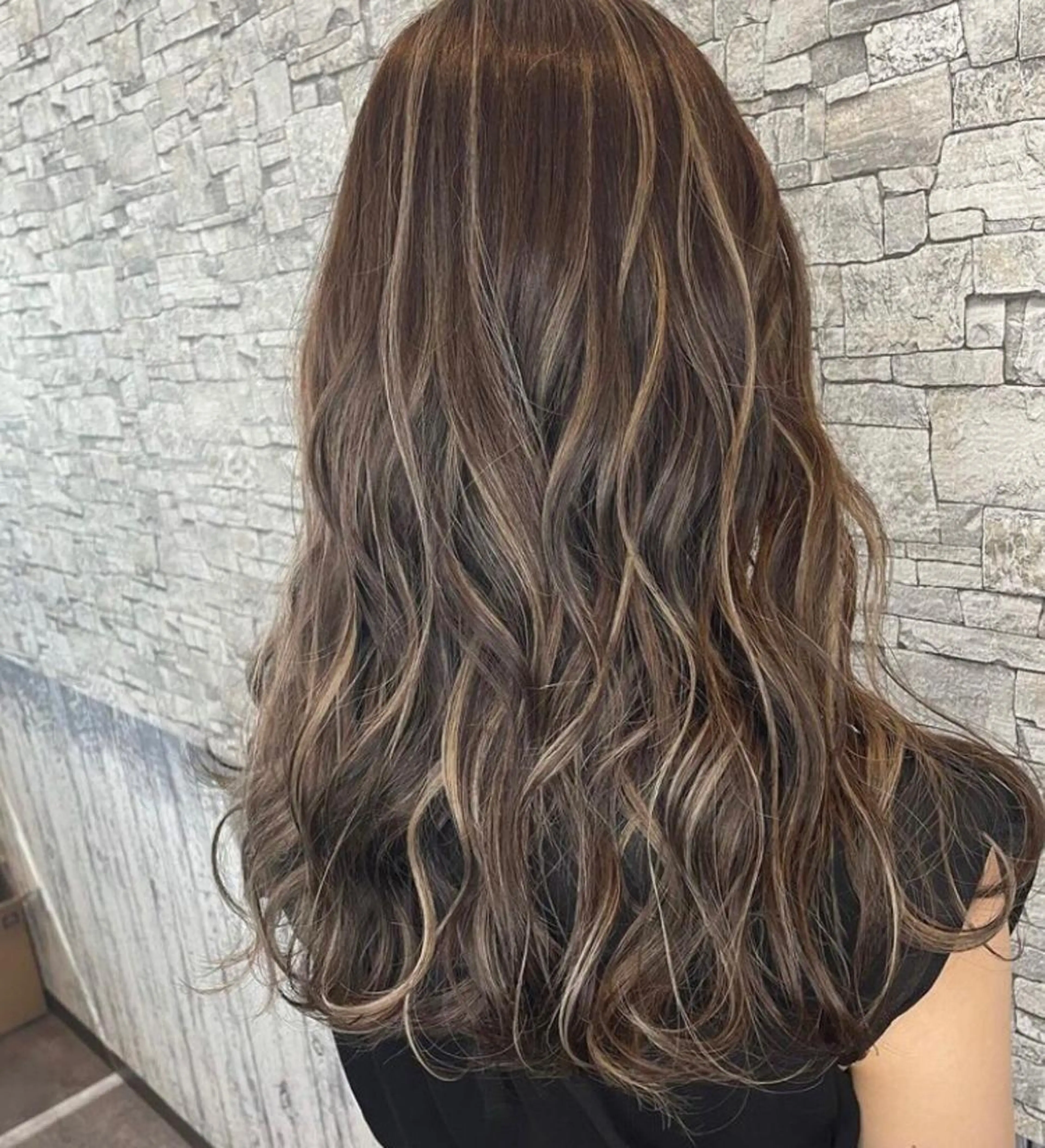 ロング カット ヘアカラー 最高級シールエクステ 💜Fave/あかねのヘアスタイル