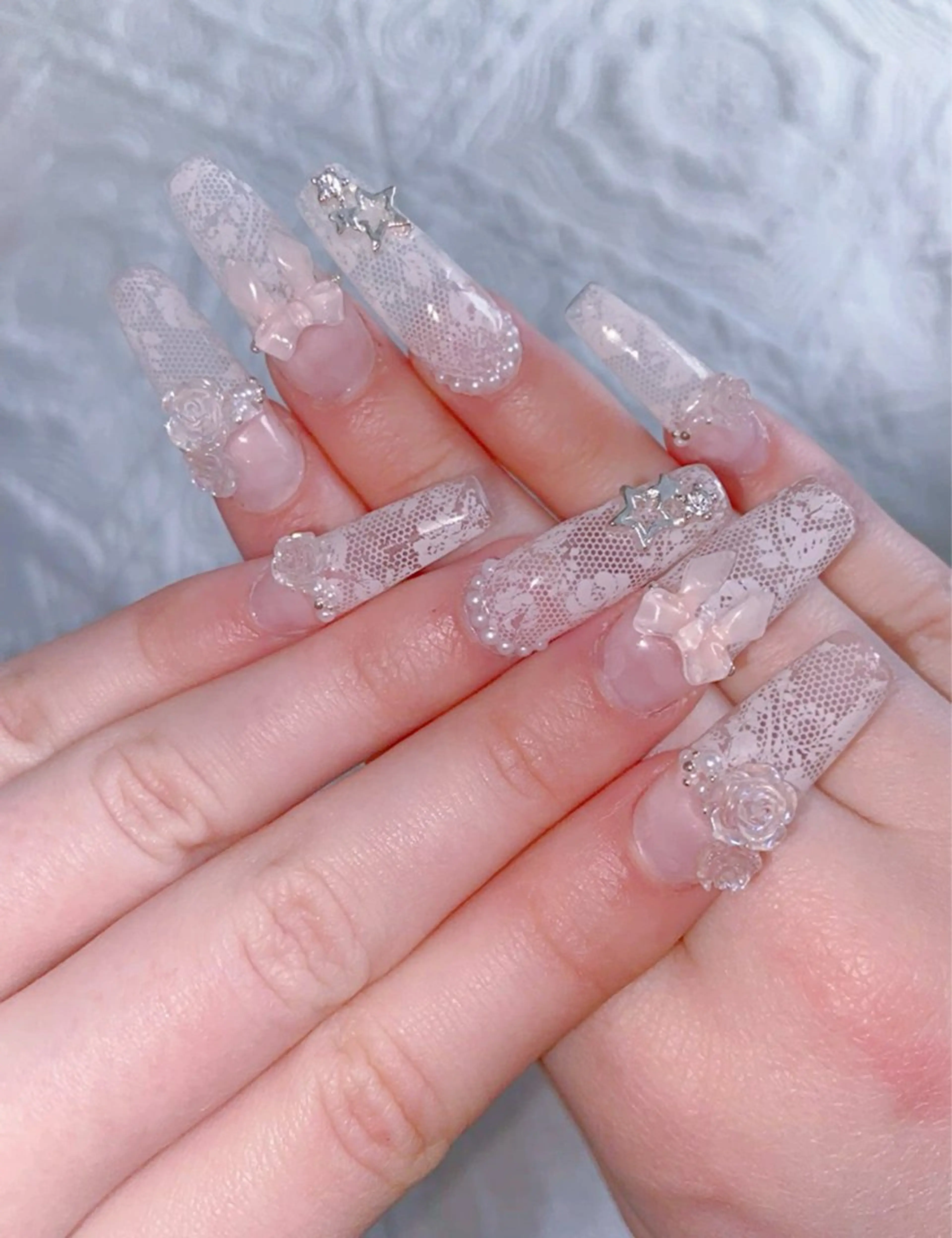 ネイル チークネイル 長さ出し フレンチネイル ジェルネイル 韓国ネイル ハンドネイル Any nail新大久保店のネイルデザイン