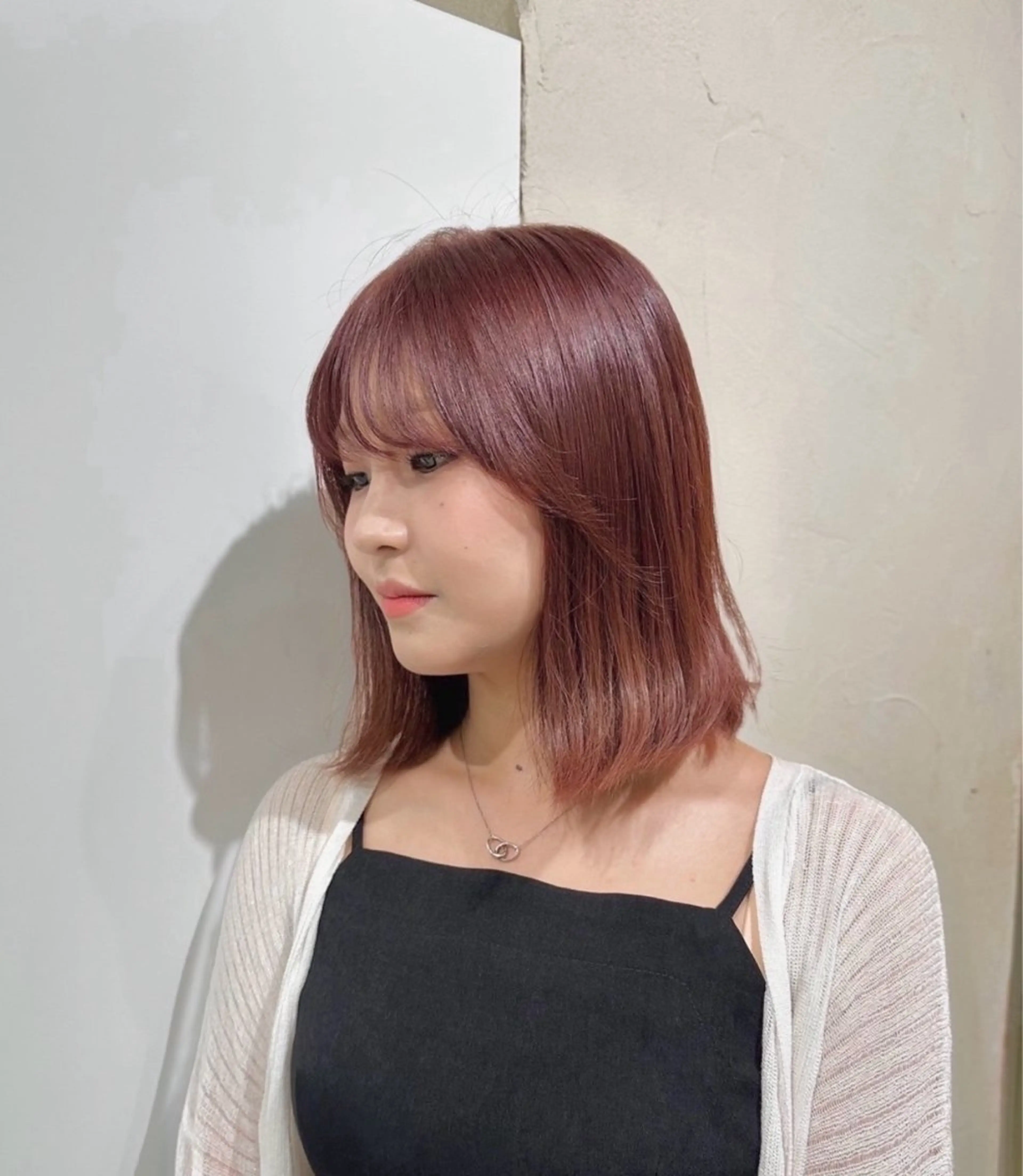 ミディアム カラー レッドカラー aoi🍀暖色 /透明感カラー♡のヘアスタイル