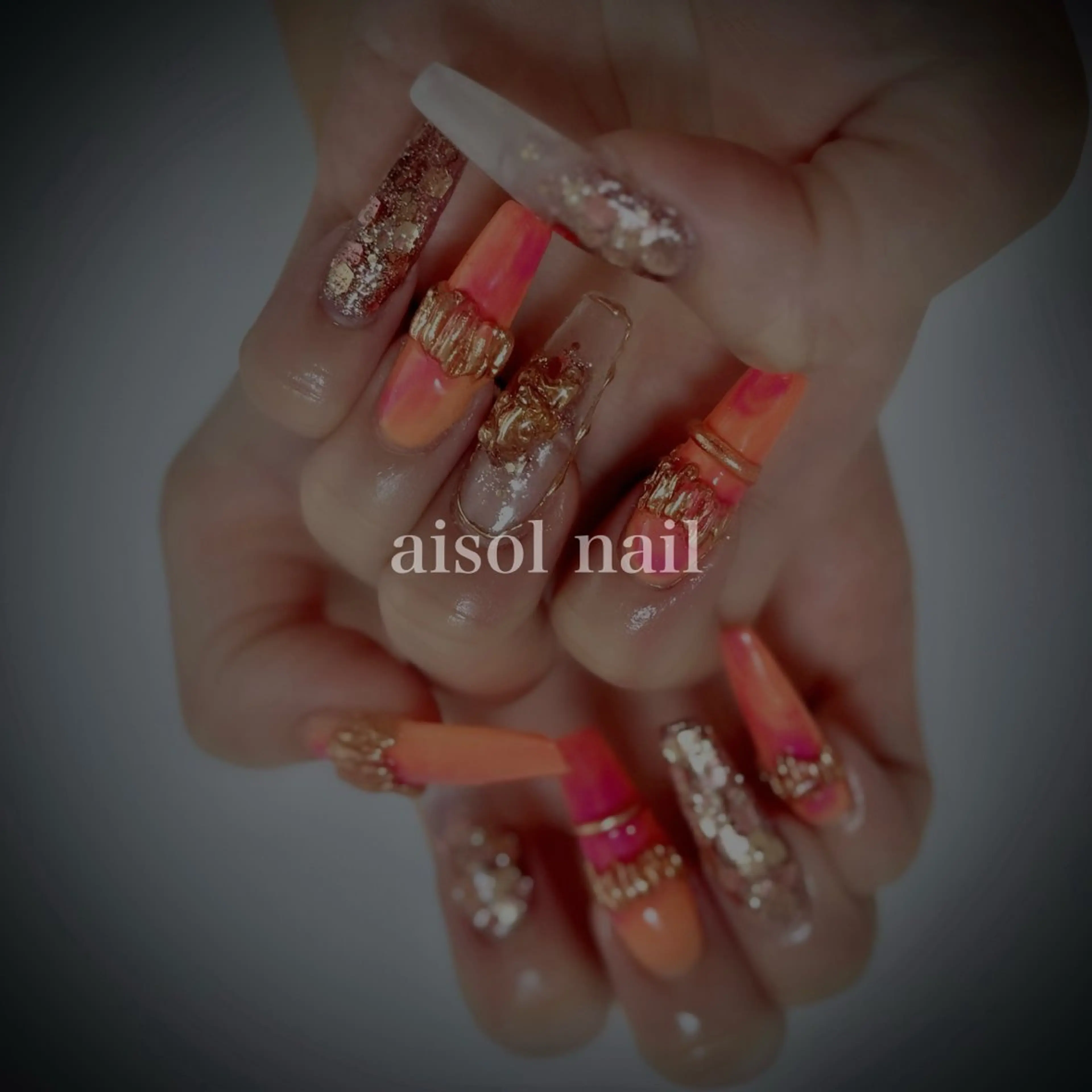 ネイル 持ち込み ネイルチップ ハンドネイル Aisol nail salonのネイルデザイン