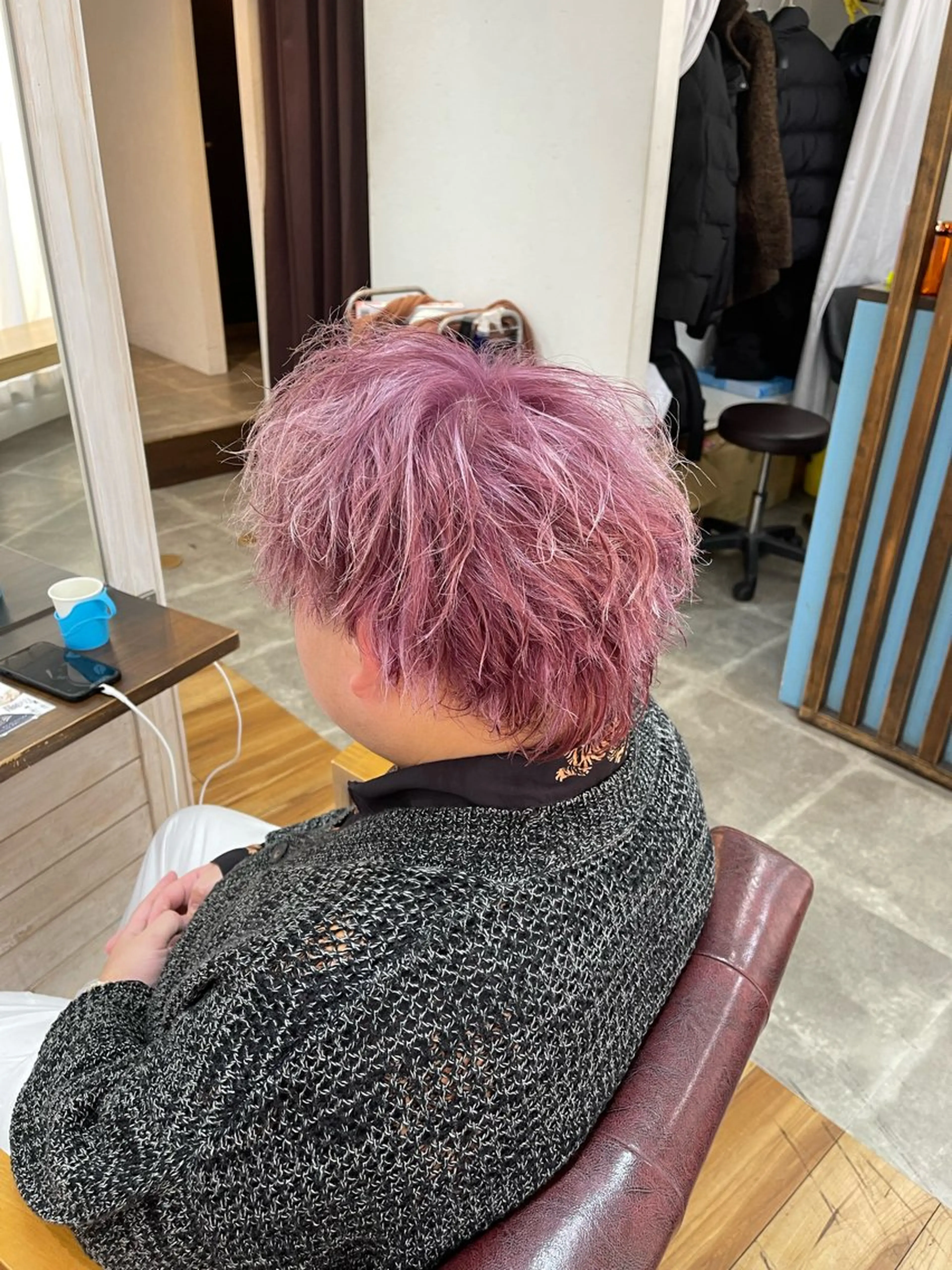 ショート カラー メンズ メンズブリーチ ブリーチ ケアブリーチ デザインカラー ダブルカラー カット ヘアカラー トリートメント SOYON西大寺店所属・ダブルカラー/ 髪質改善💎安藤のヘアスタイル