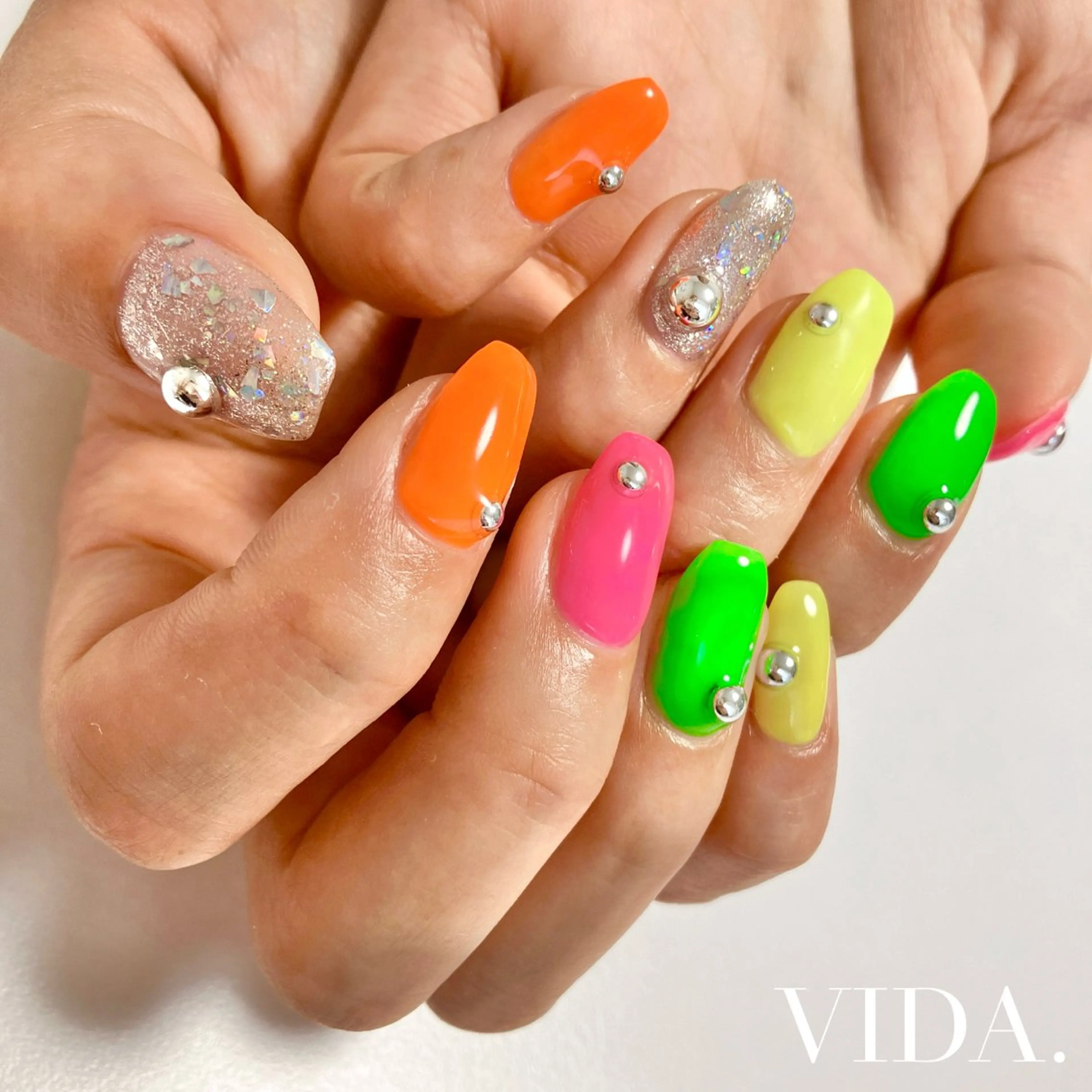 ネイル 夏ネイル ハンドネイル private salon VIDAのネイルデザイン