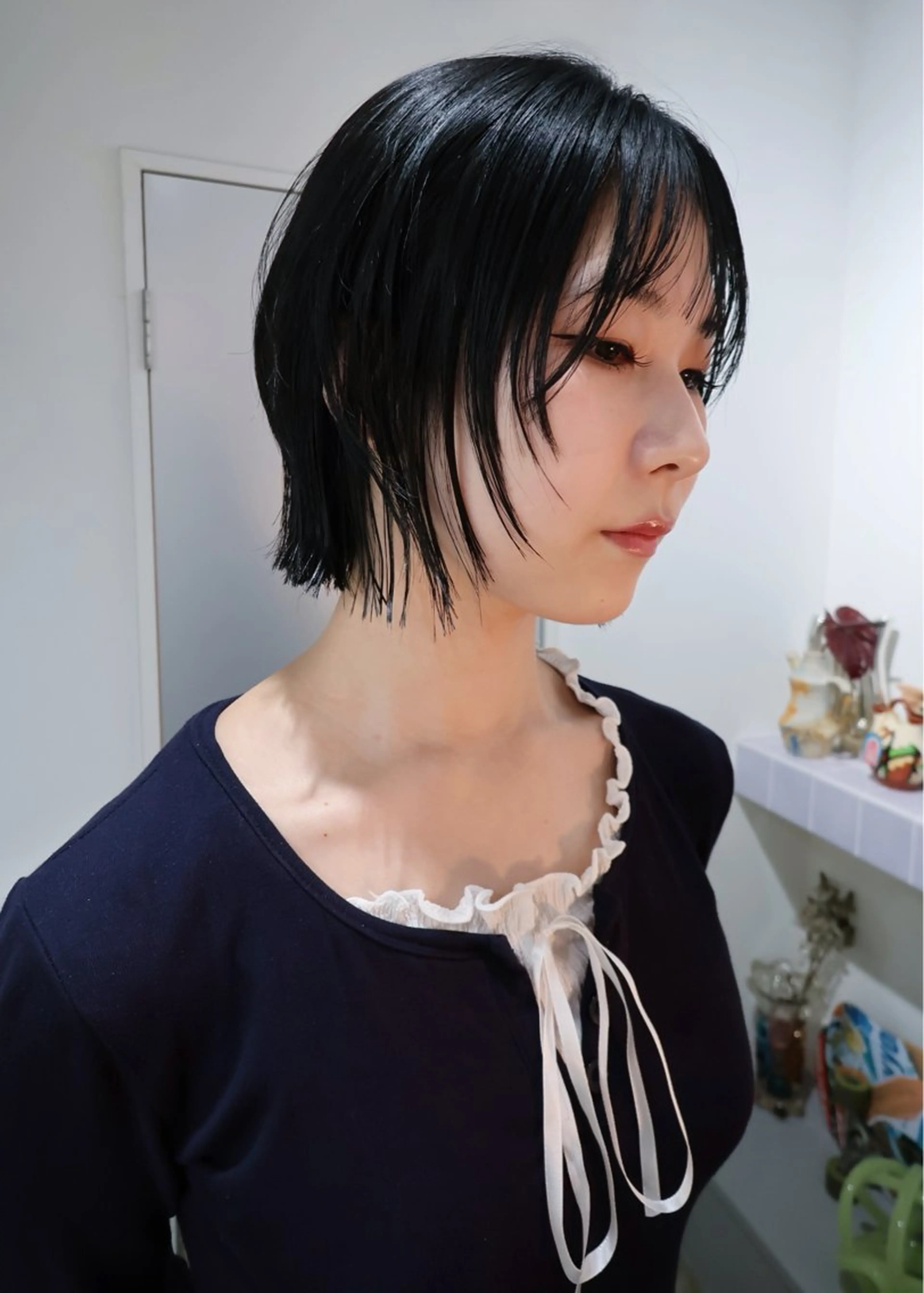 ミディアム カット 縮毛矯正 学芸大学 /ボブ SaKuraのヘアスタイル