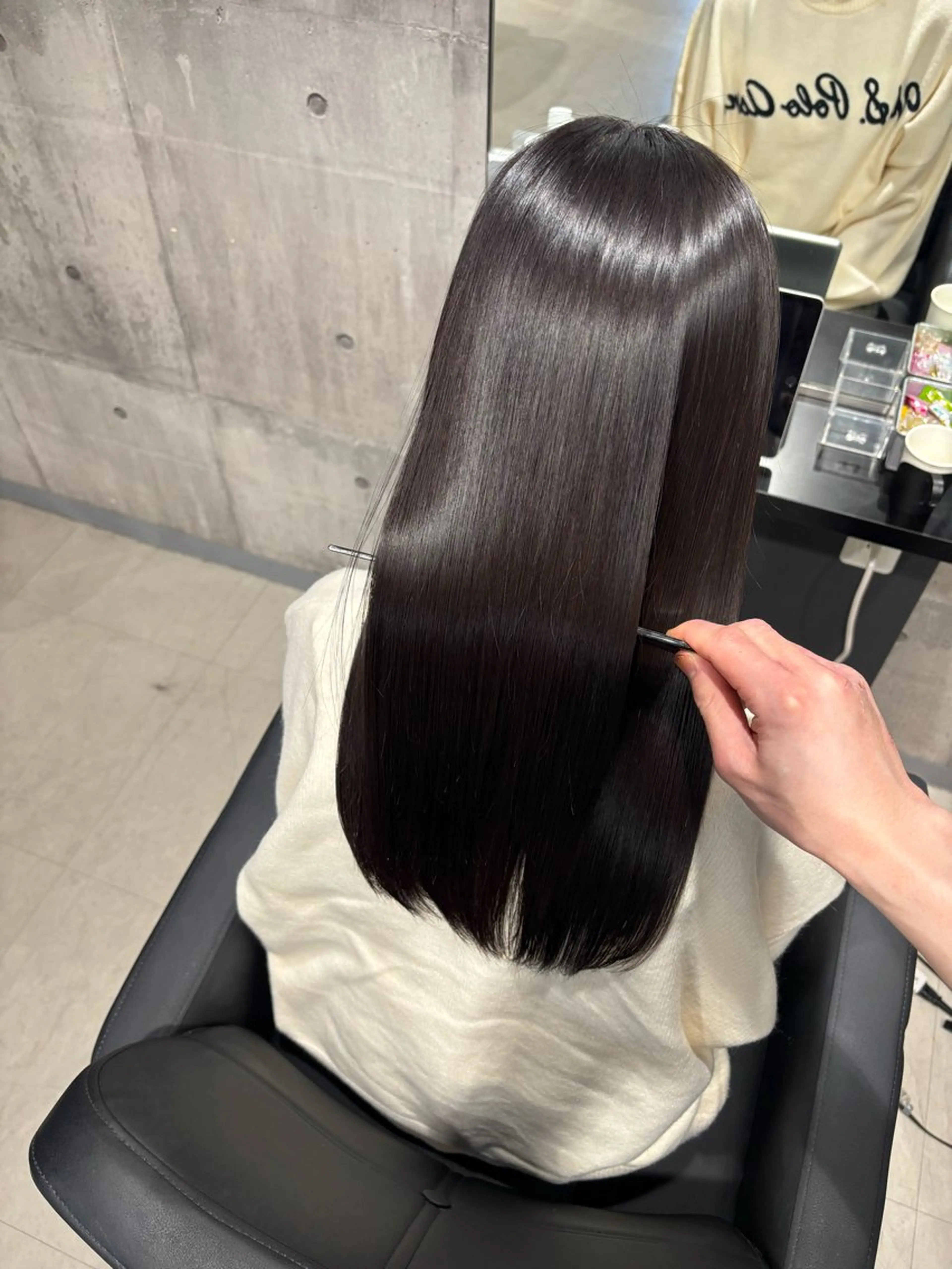 ロング 縮毛矯正 酸性ストレート カット 縮毛矯正 トリートメント _WHITE / KENTOのヘアスタイル