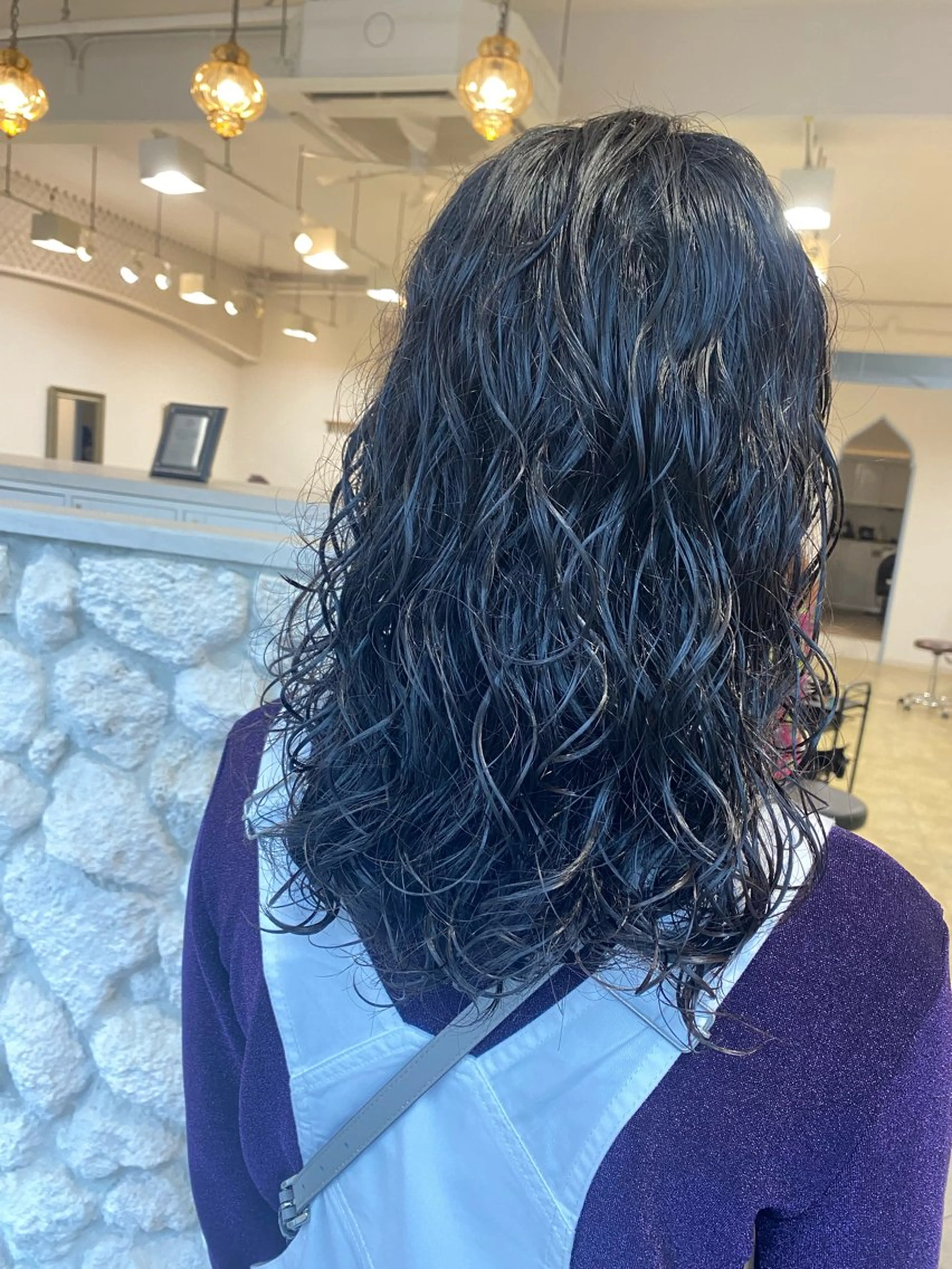 セミロング パーマ カット パーマ AngeBay.NaHa所属・饒平名 知也のヘアスタイル