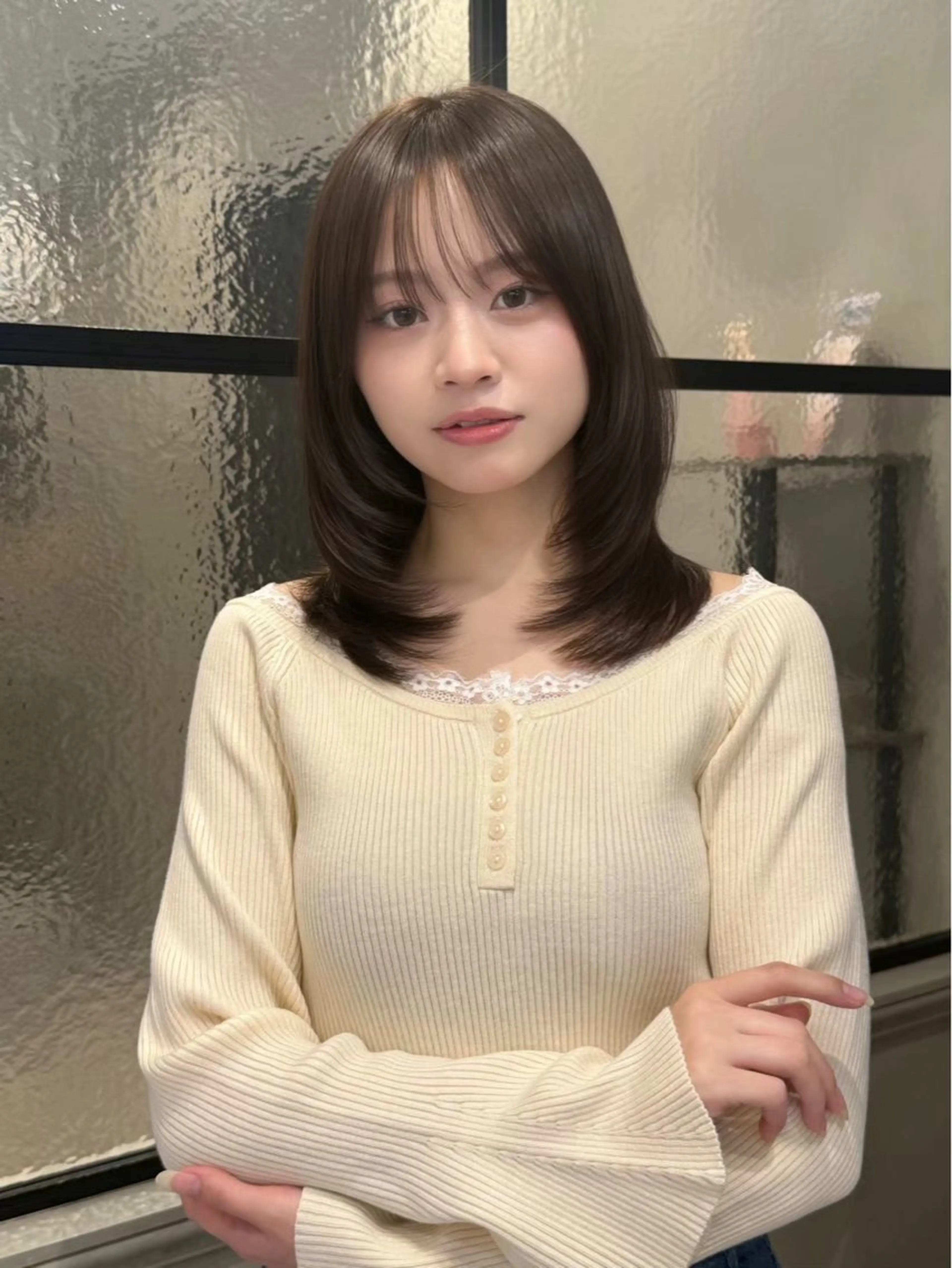 🎀 韓国風艶カラー｜透明感カラー 🎀ワンカラー＋内部補修トリートメント🤍の写真