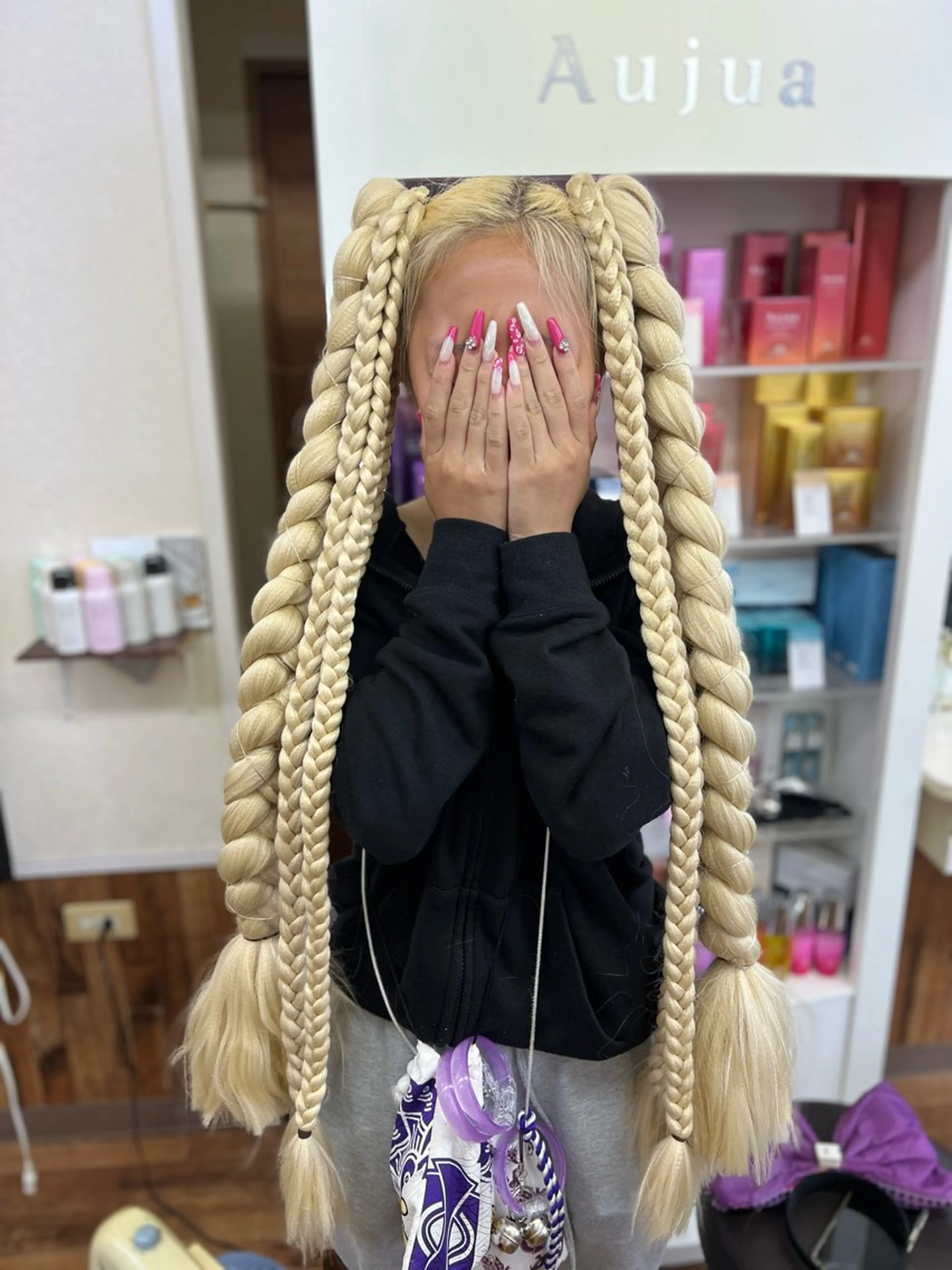 ロング ロング B-W ⭐️REIKOのヘアスタイル