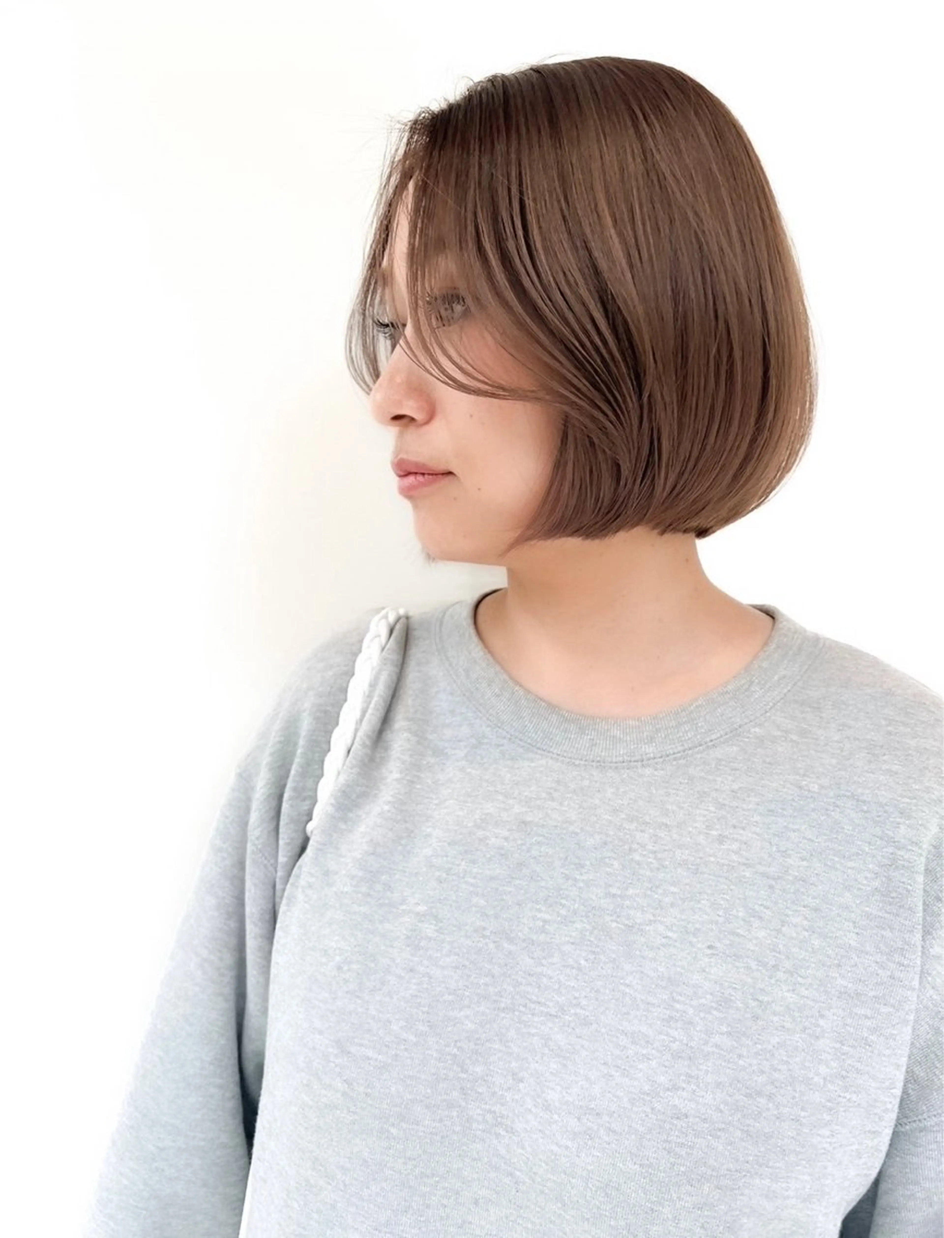 ショート カラー ボブ 韓国風ヘア 小顔カット ハイトーンボブ 💎凜💎のヘアスタイル