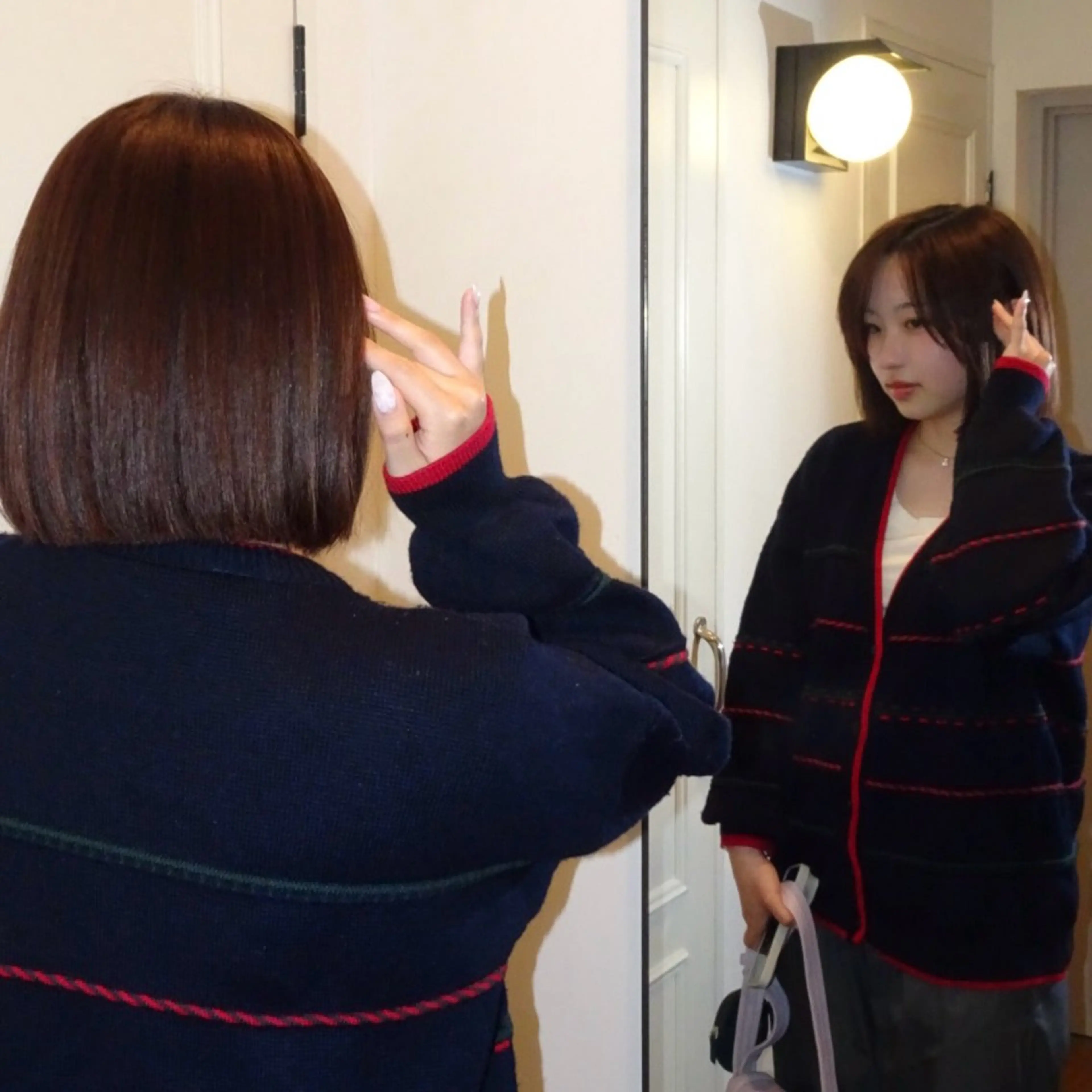 カラー ブラウンカラー ダークブラウン ボブ ヘアカラー トリートメント Riri shuttaのヘアスタイル