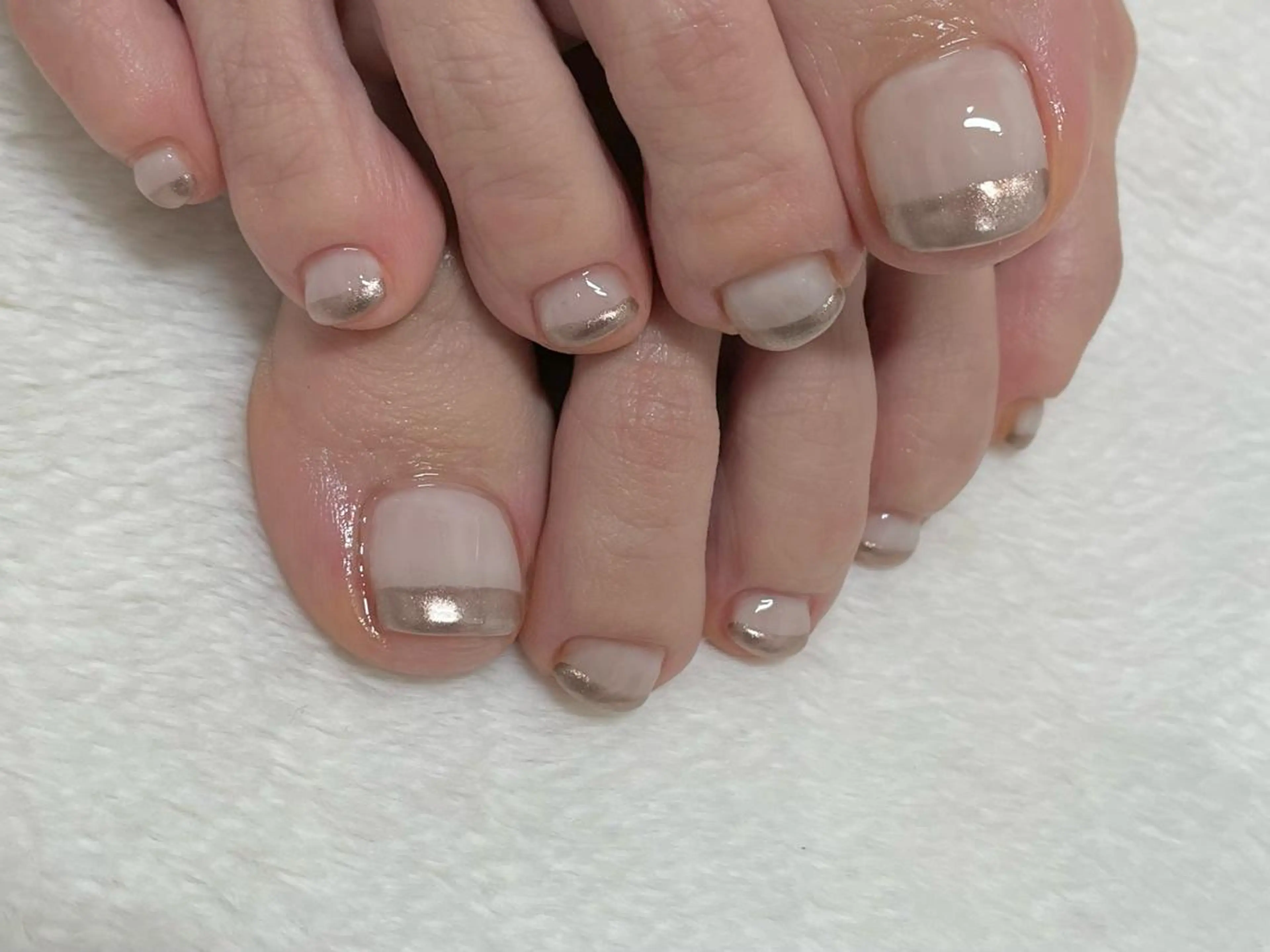 ネイル フレンチネイル ミラーネイル riri-nail Rie Endoのネイルデザイン
