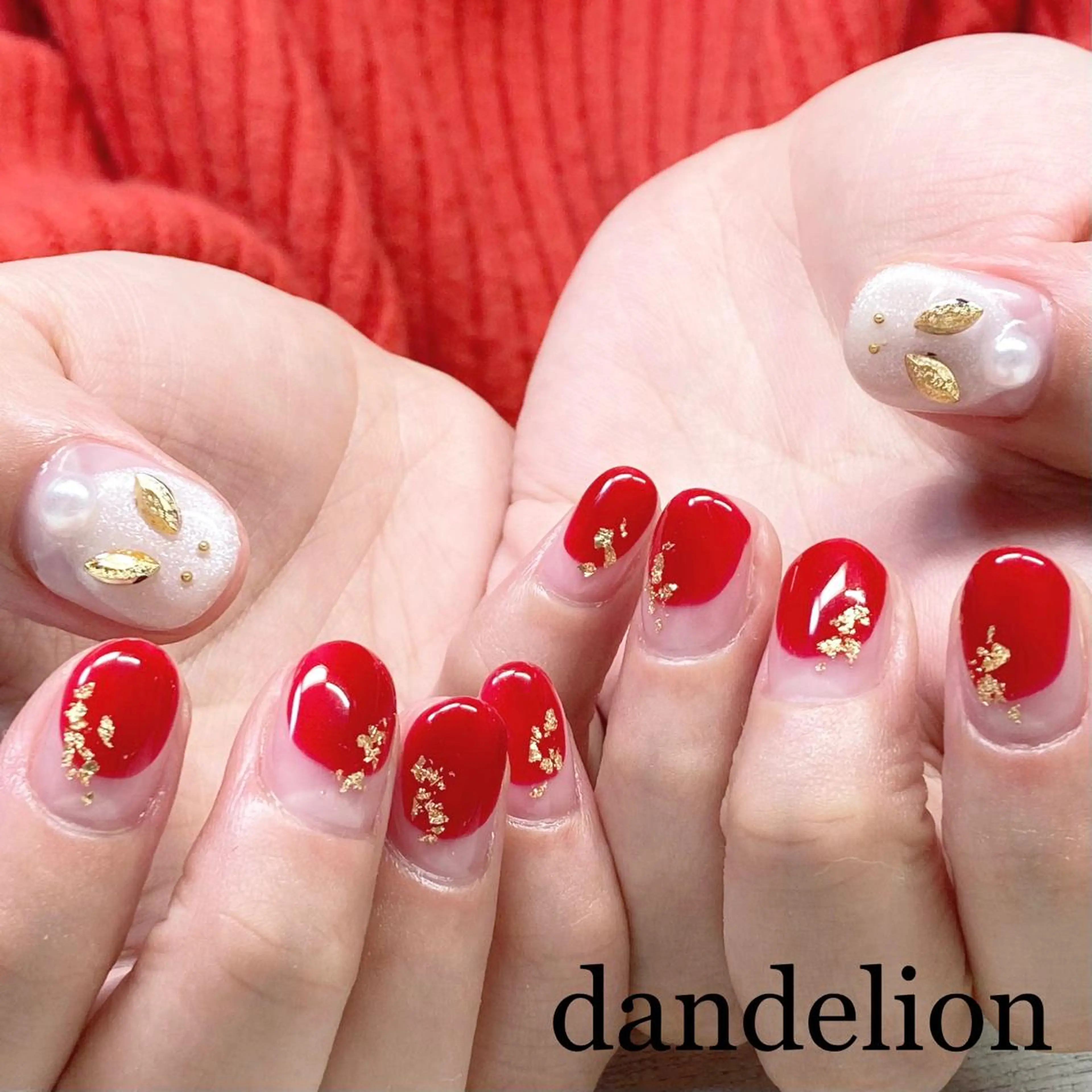 ネイル ハンドネイル ハンドケア dandelion ダンデライオンのネイルデザイン