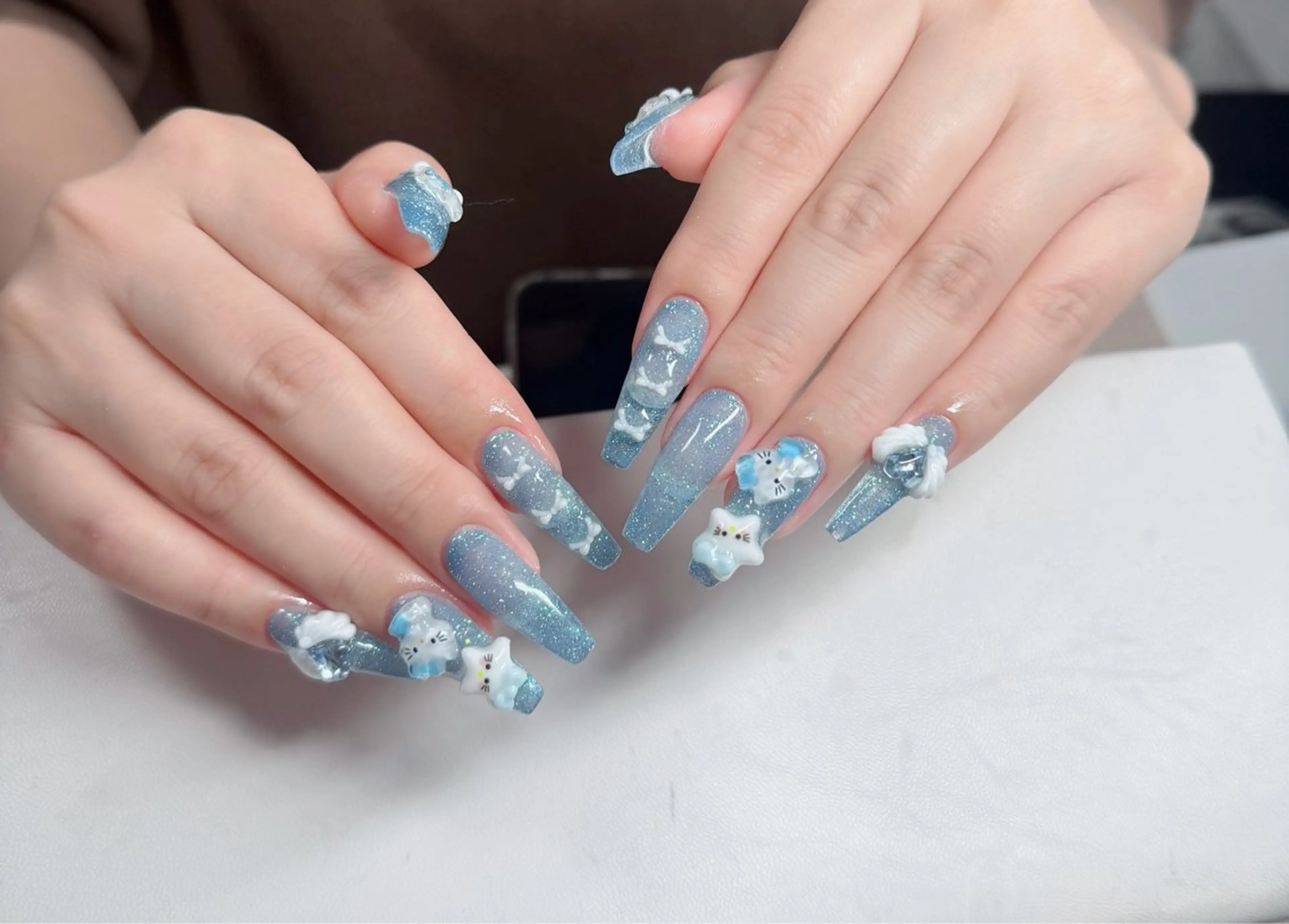 ネイル アートネイル フレンチネイル ジェルネイル 韓国ネイル マグネットネイル Lenie Nail Salonのネイルデザイン