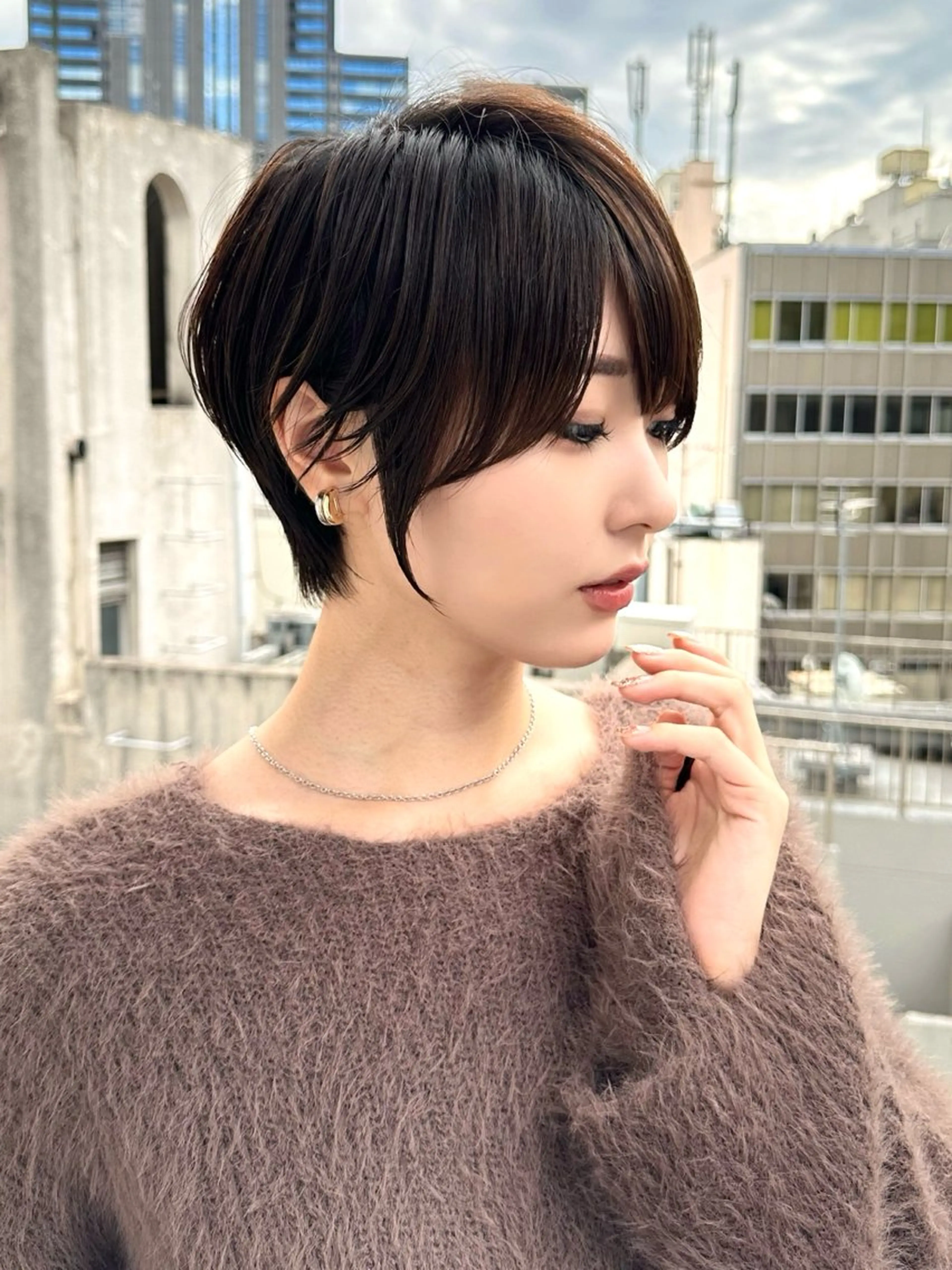 ショート カラー パーマ カット ヘアカラー トリートメント 新宿/髪質改善/ボブ 韓国レイヤー大重聖斗のヘアスタイル