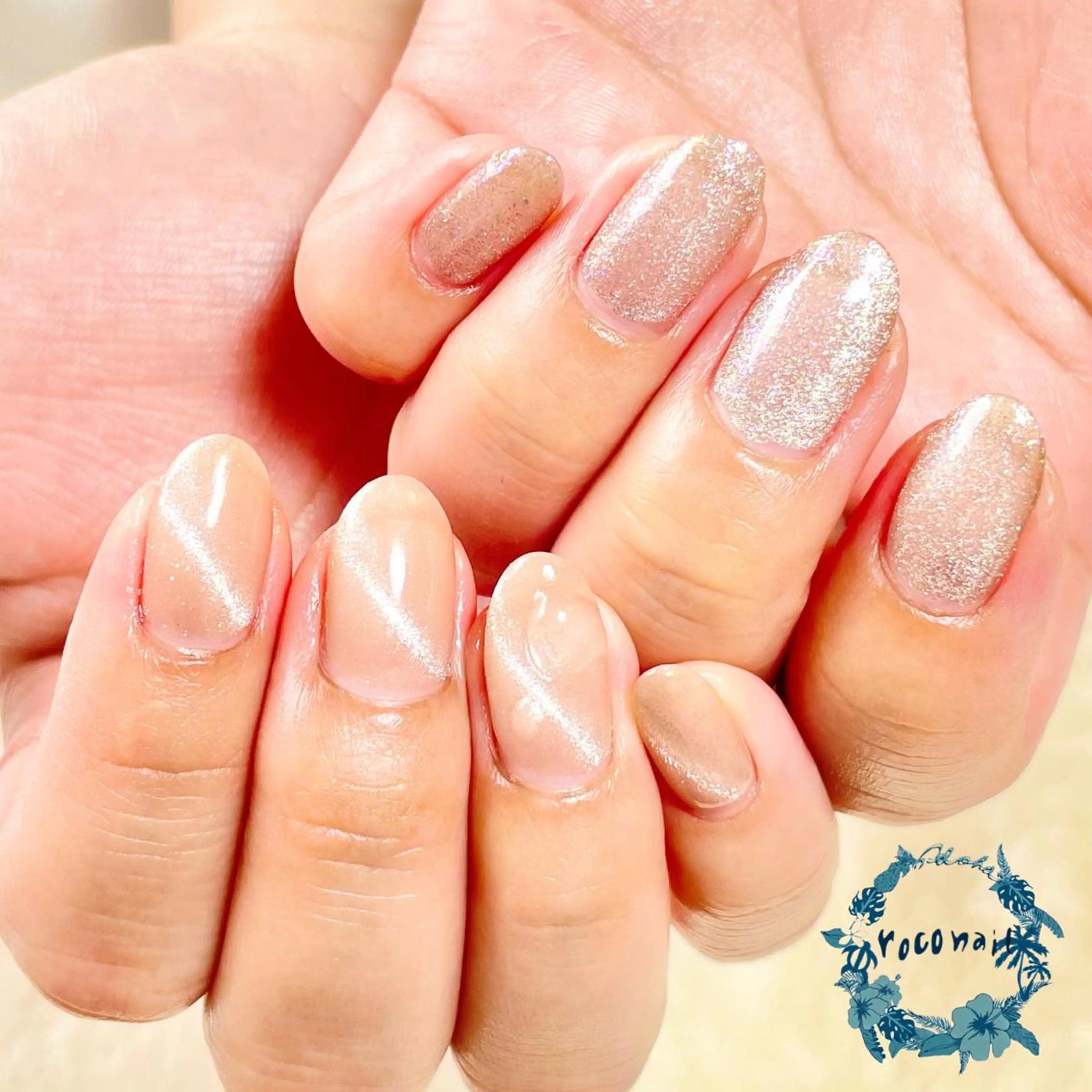 ネイル マグネットネイル ニュアンスネイル ハンドネイル roconail ヒロコのネイルデザイン