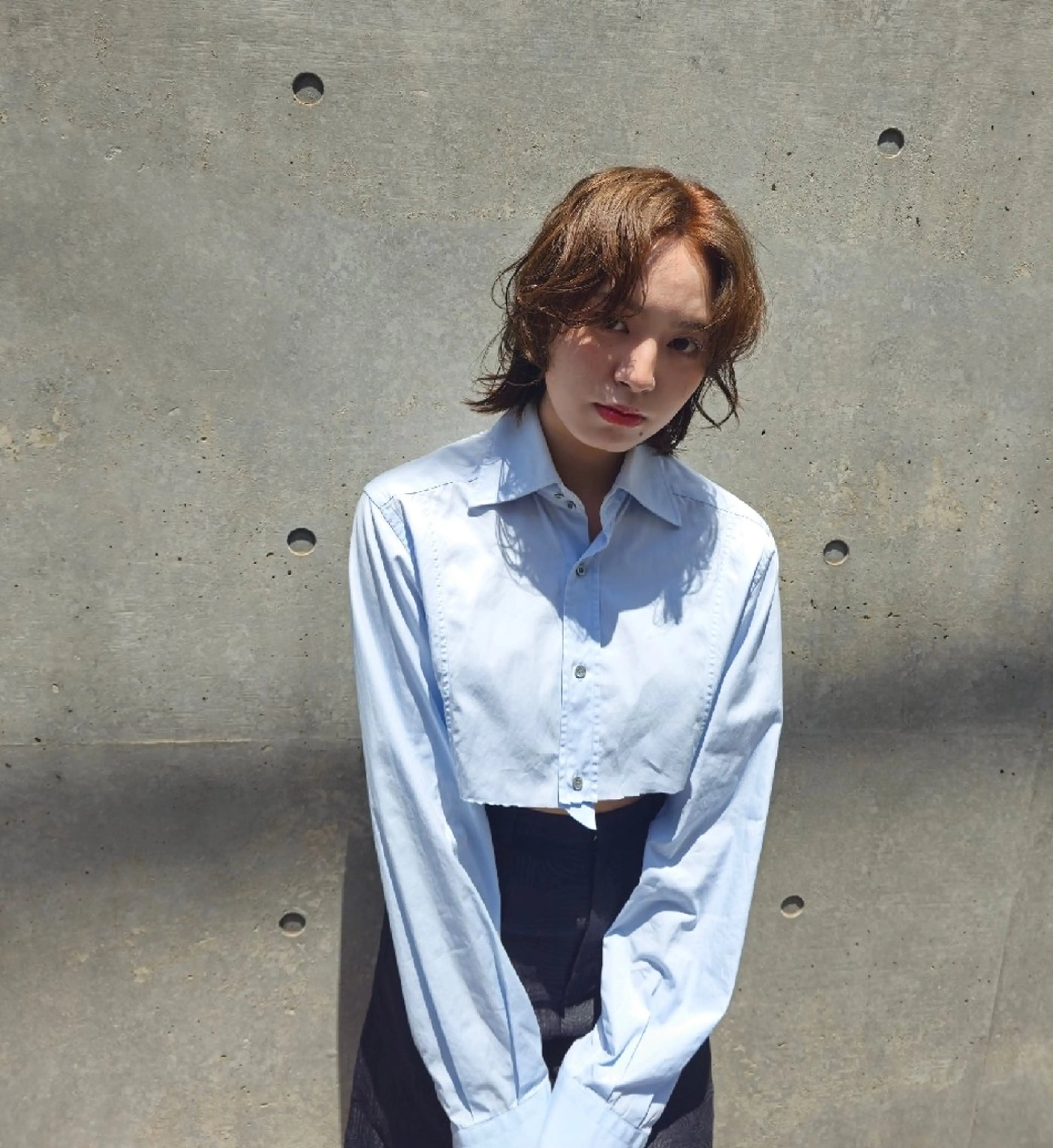 セミロング OMA　 カタギシのヘアスタイル