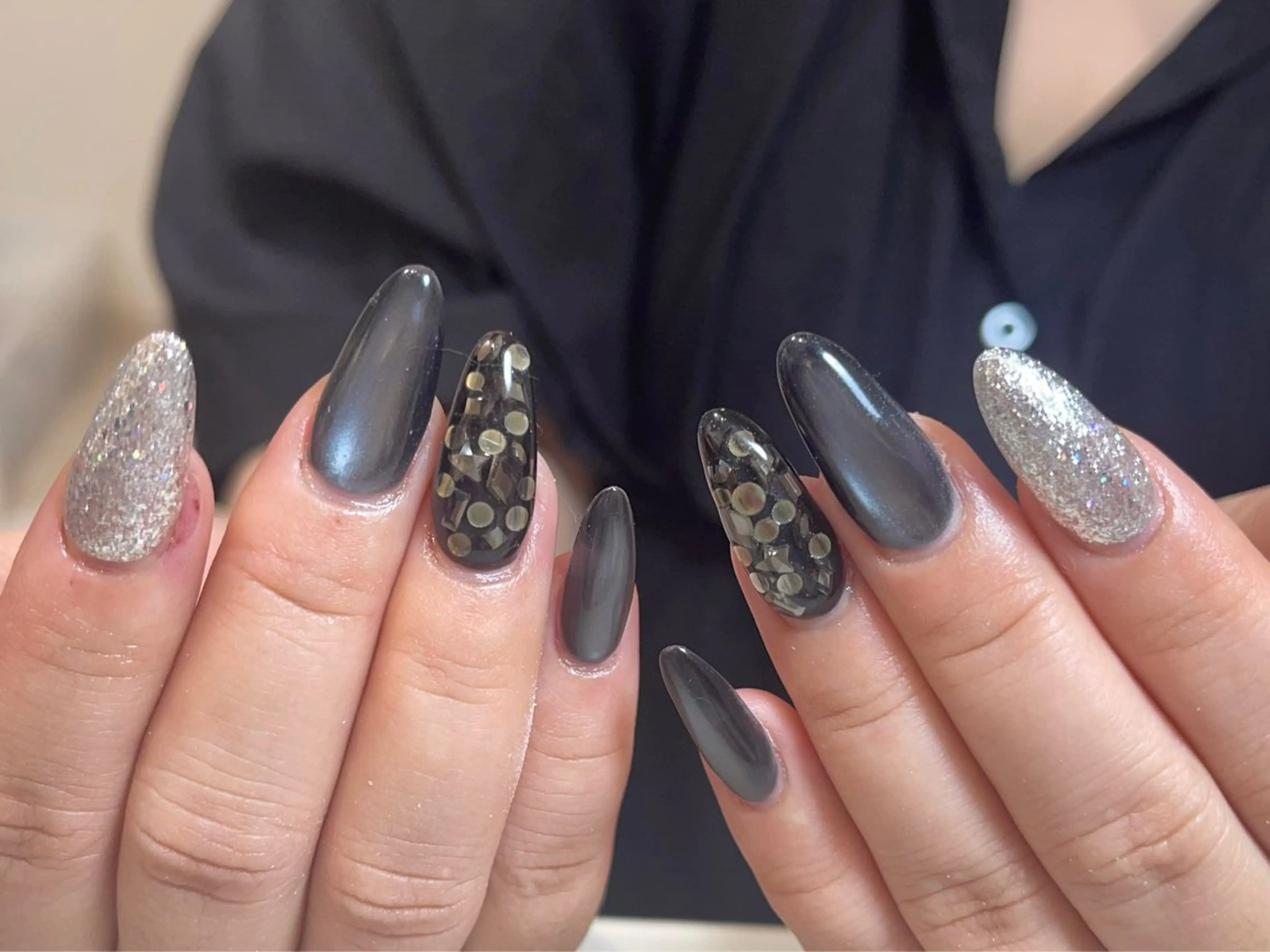 ネイル フレンチネイル ガーリー ガラスフレンチ 韓国ネイル ロングネイル ハンドネイル Venus nail チップ長さだし専門店のネイルデザイン