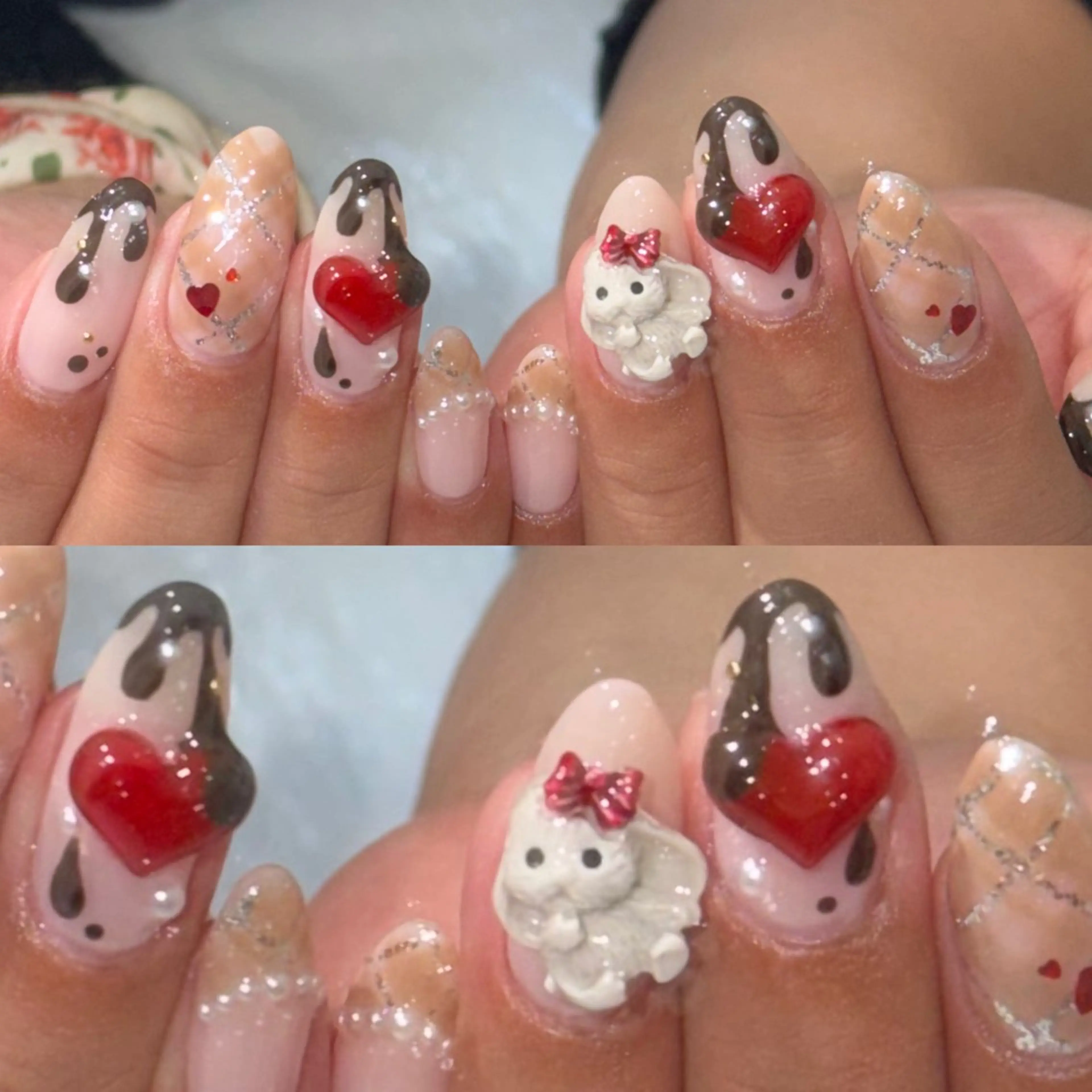 ネイル バレンタイン ハンドネイル tamaki araiのネイルデザイン