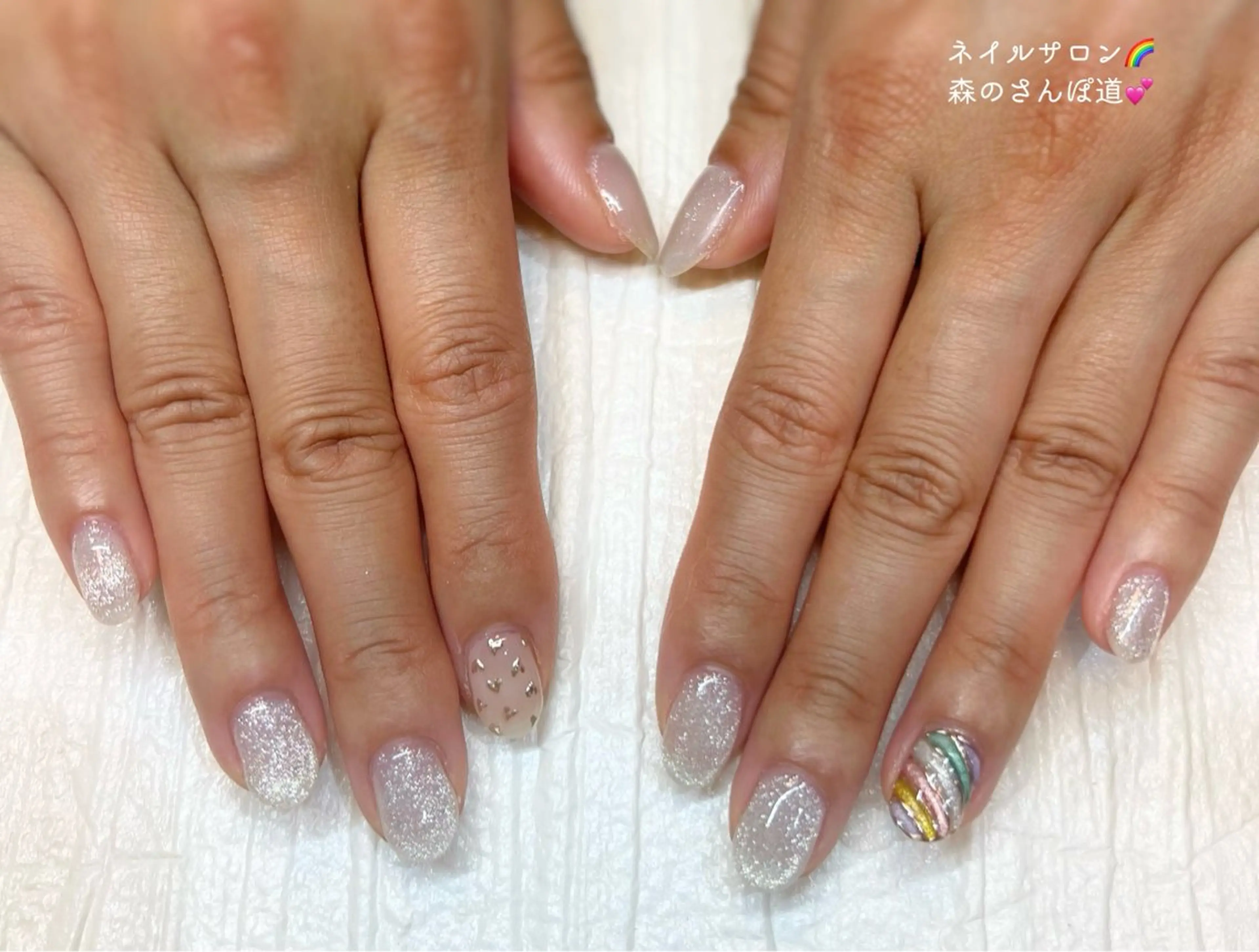 ネイル ハンドネイル 森のさんぽ道所属・ショートネイル 森のさんぽ道のネイルデザイン