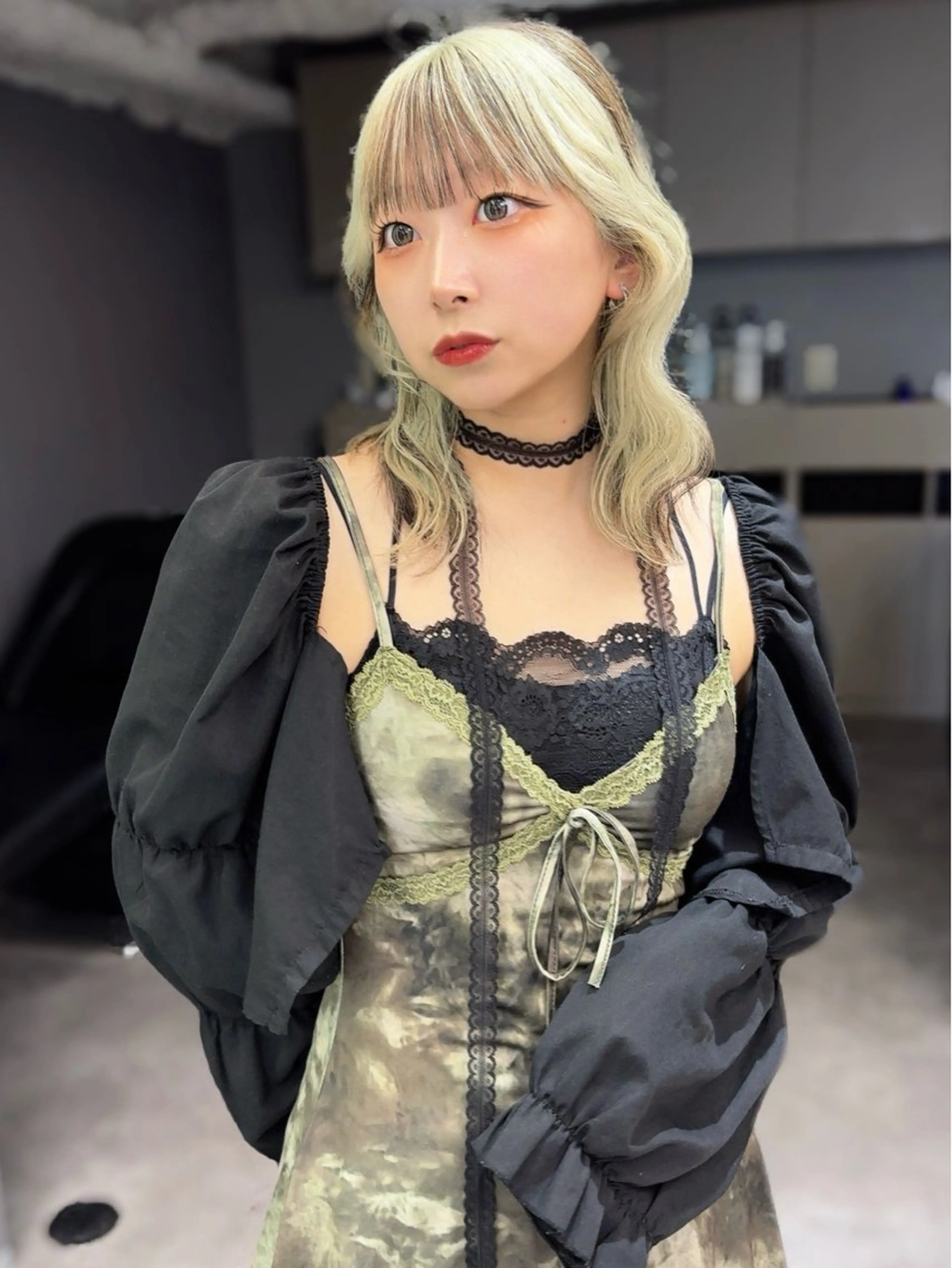 セミロング カラー ヘアカラー ukyo/カラー/ ブリーチ/ハイライトのヘアスタイル