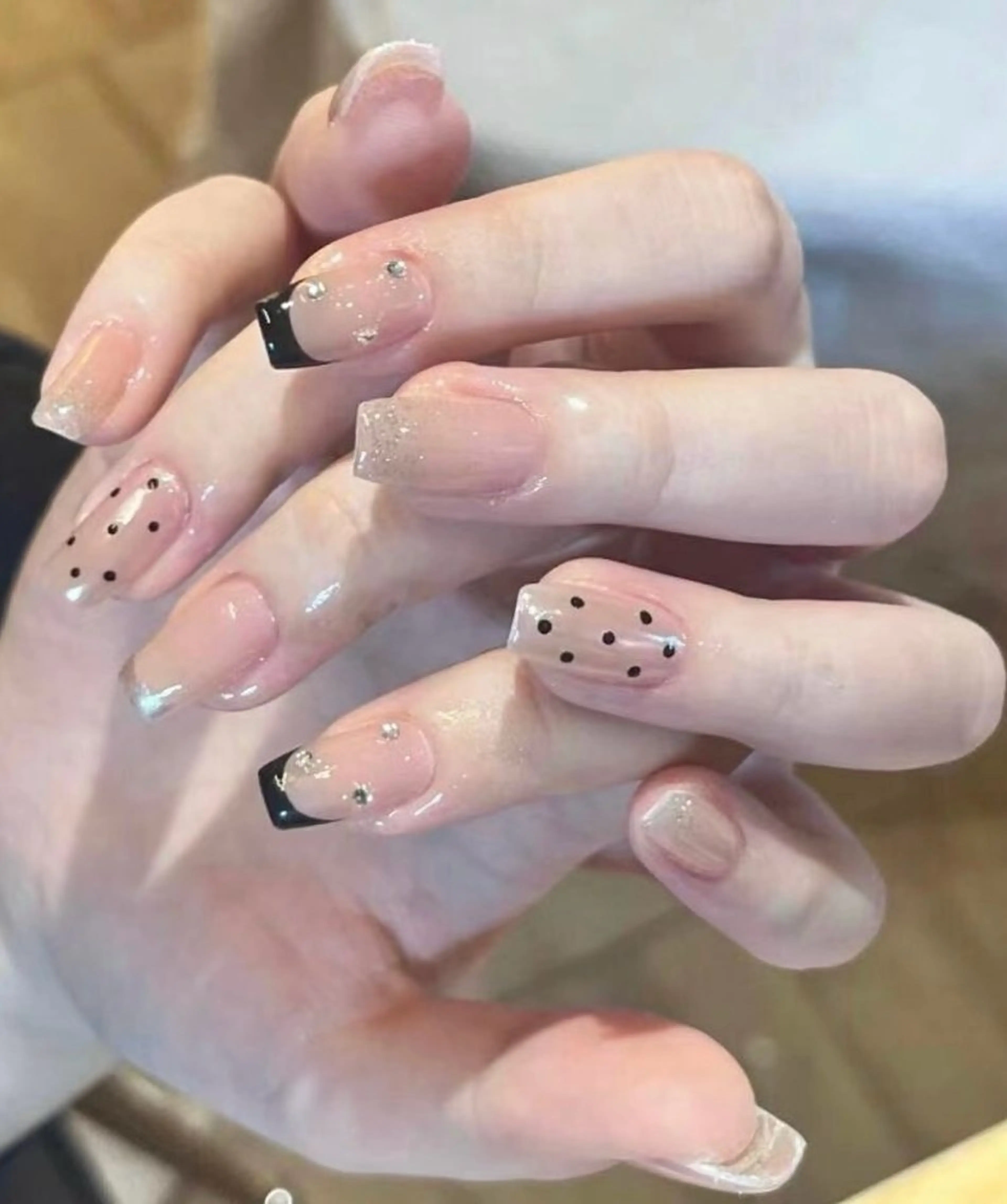 ネイル チークネイル 長さ出し フレンチネイル ガーリー 韓国ネイル sun nail池袋 モデル募集のネイルデザイン