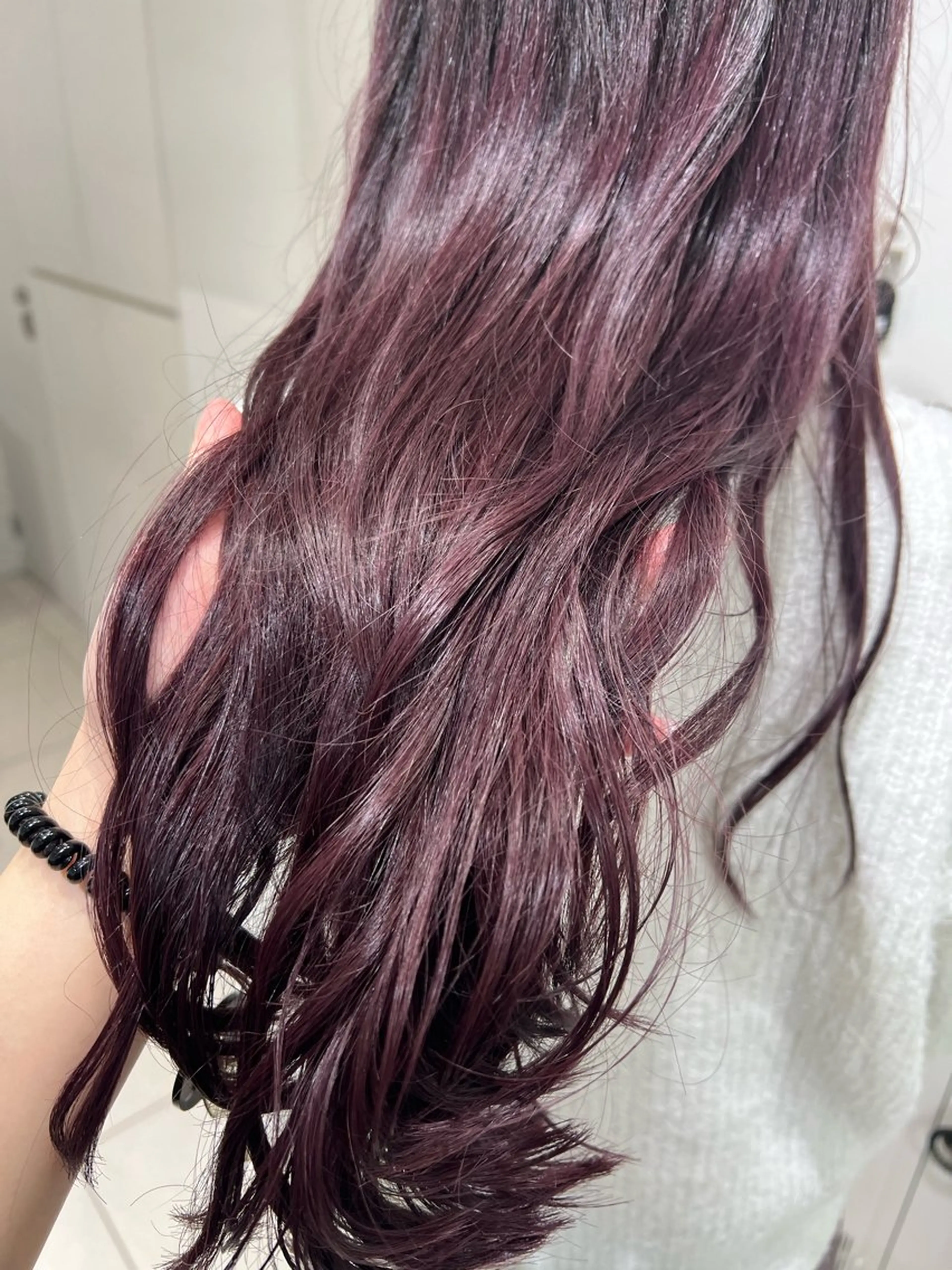 セミロング カラー ラベンダーカラー ヘアカラー トリートメント 【暖色カラー特化】 中山由梨のヘアスタイル