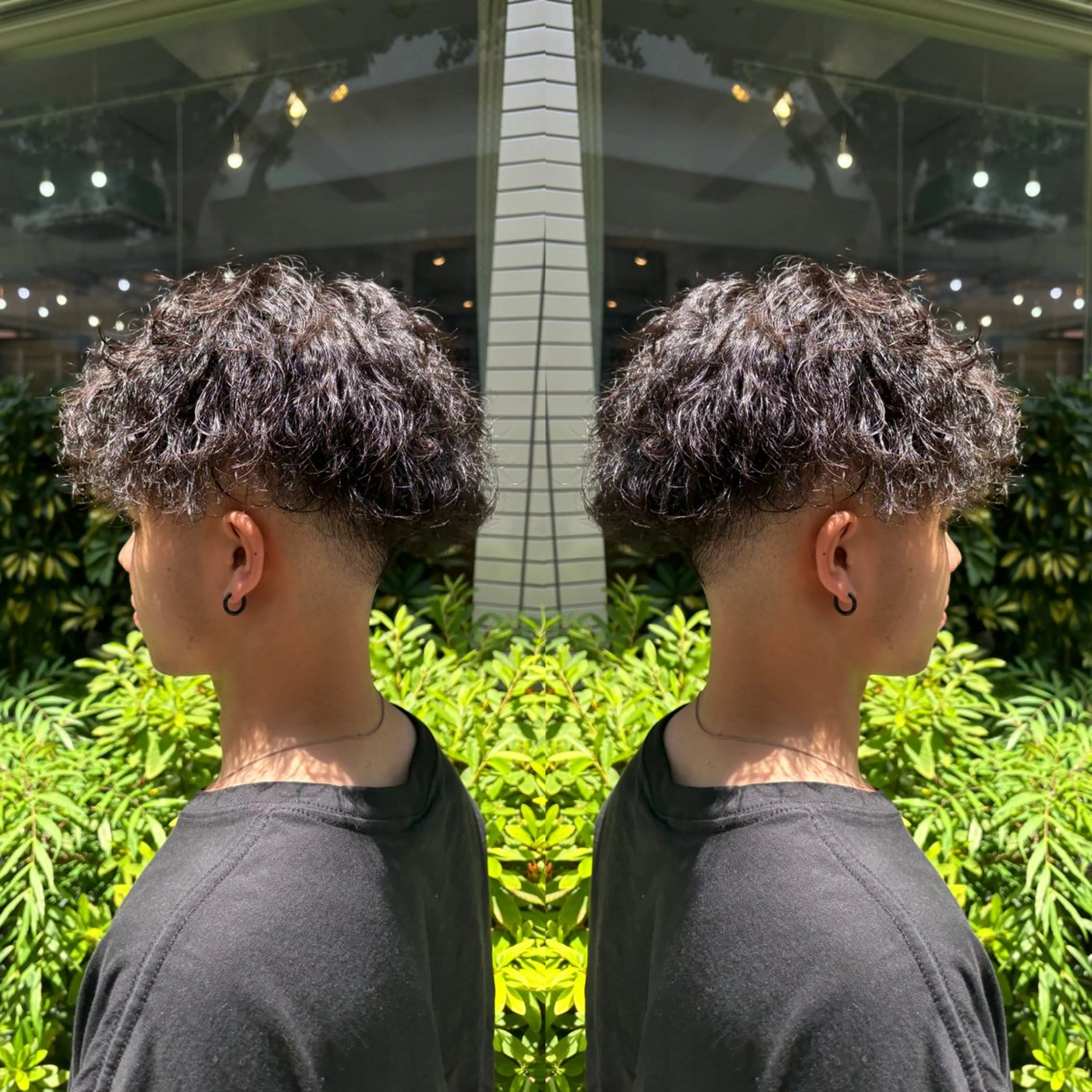 ショート パーマ メンズ 💎ハイトーン/艶 カラー モエカ💎のヘアスタイル