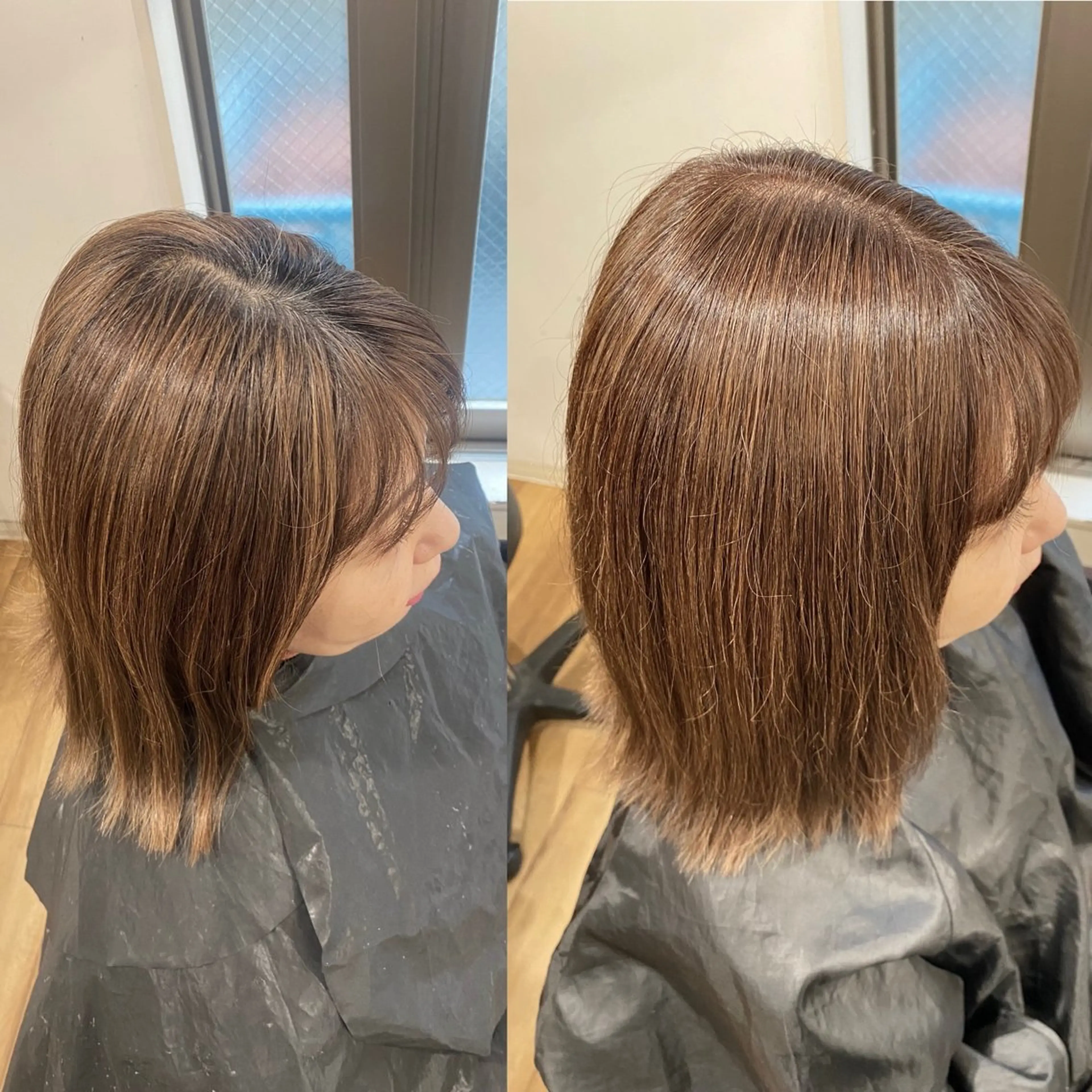 ミディアム カラー ハイライトカラー インナーカラー ハイライト 髪質改善 レイヤーカット カット ヘアカラー reverie【レヴリー】所属・夜23時まで予約🉑 reverieあきらのヘアスタイル