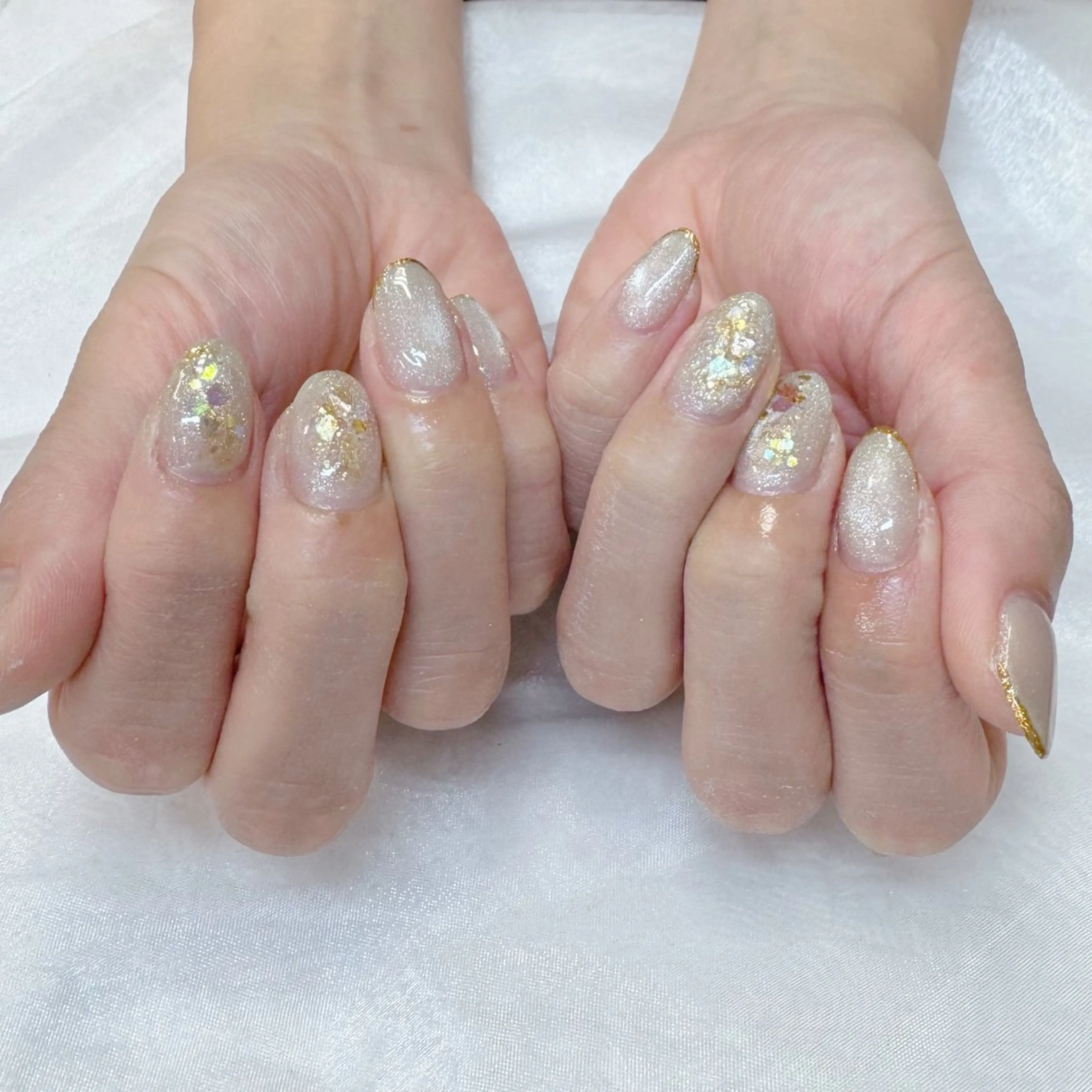 ネイル キラキラネイル マグネットネイル オフィスネイル maruyasu. yのネイルデザイン