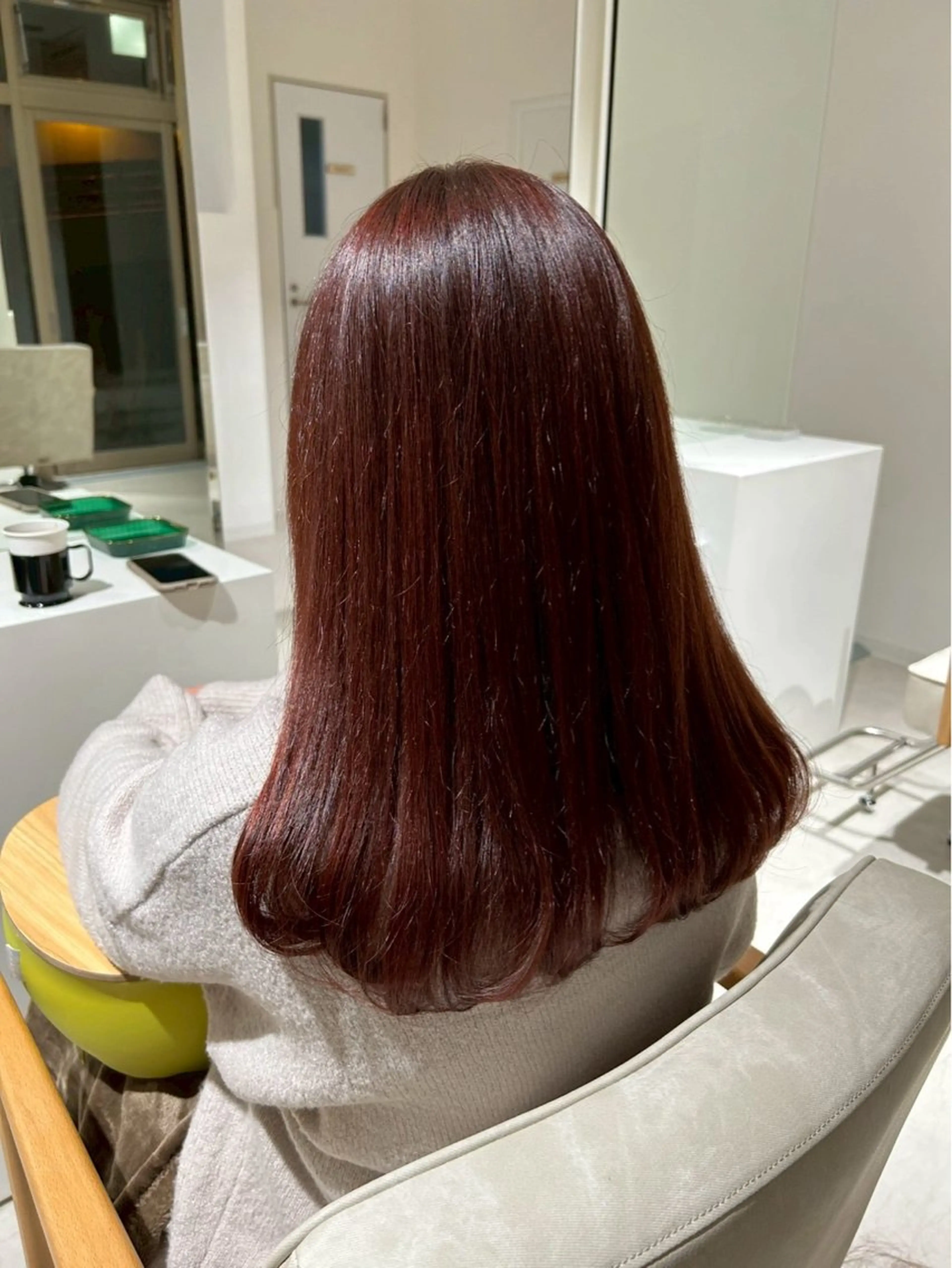 セミロング カラー ヘアカラー トリートメント 木村 友泉のヘアスタイル
