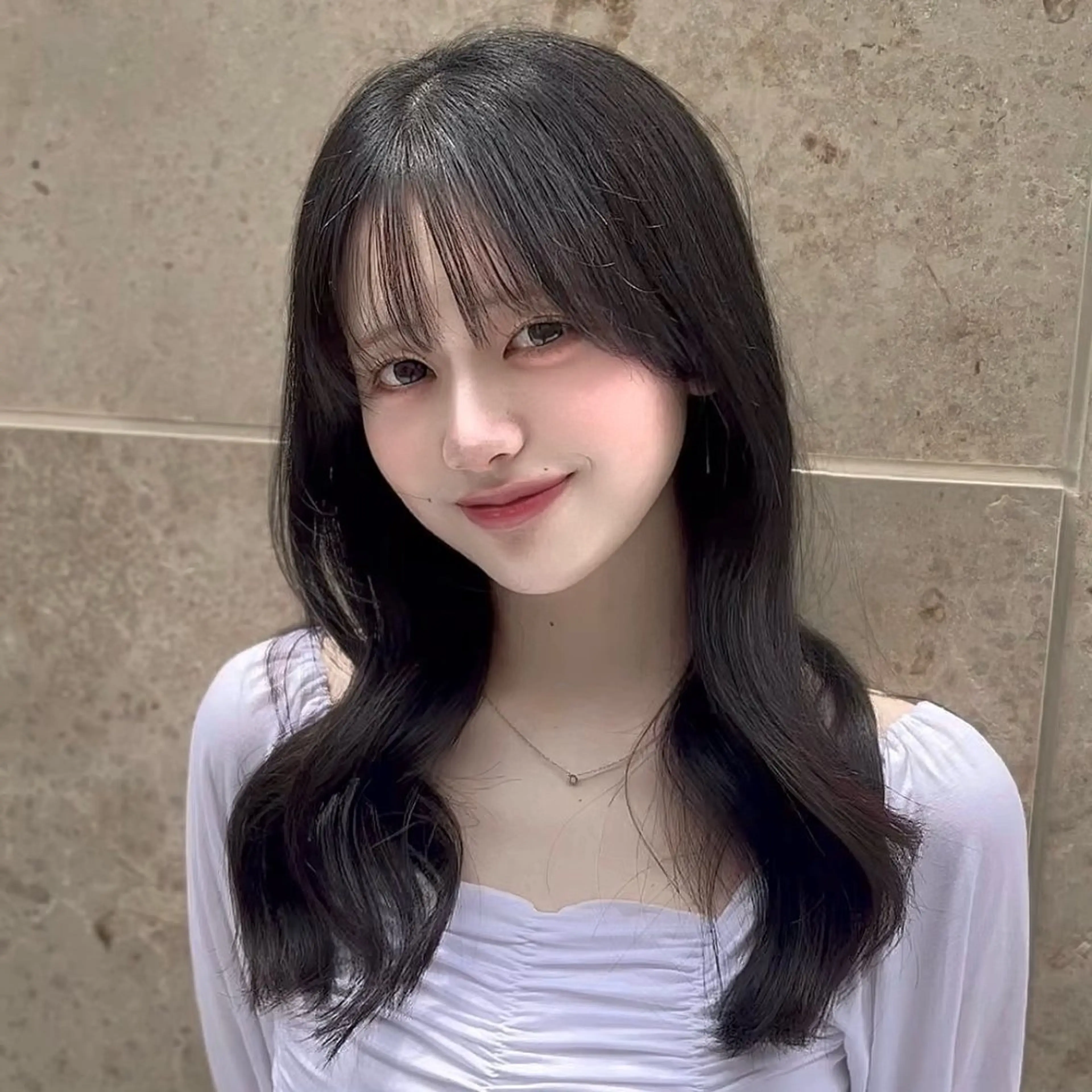 セミロング カラー カット ヘアカラー トリートメント 髪質改善/韓国ヘア 顔まわり特化yutoのヘアスタイル