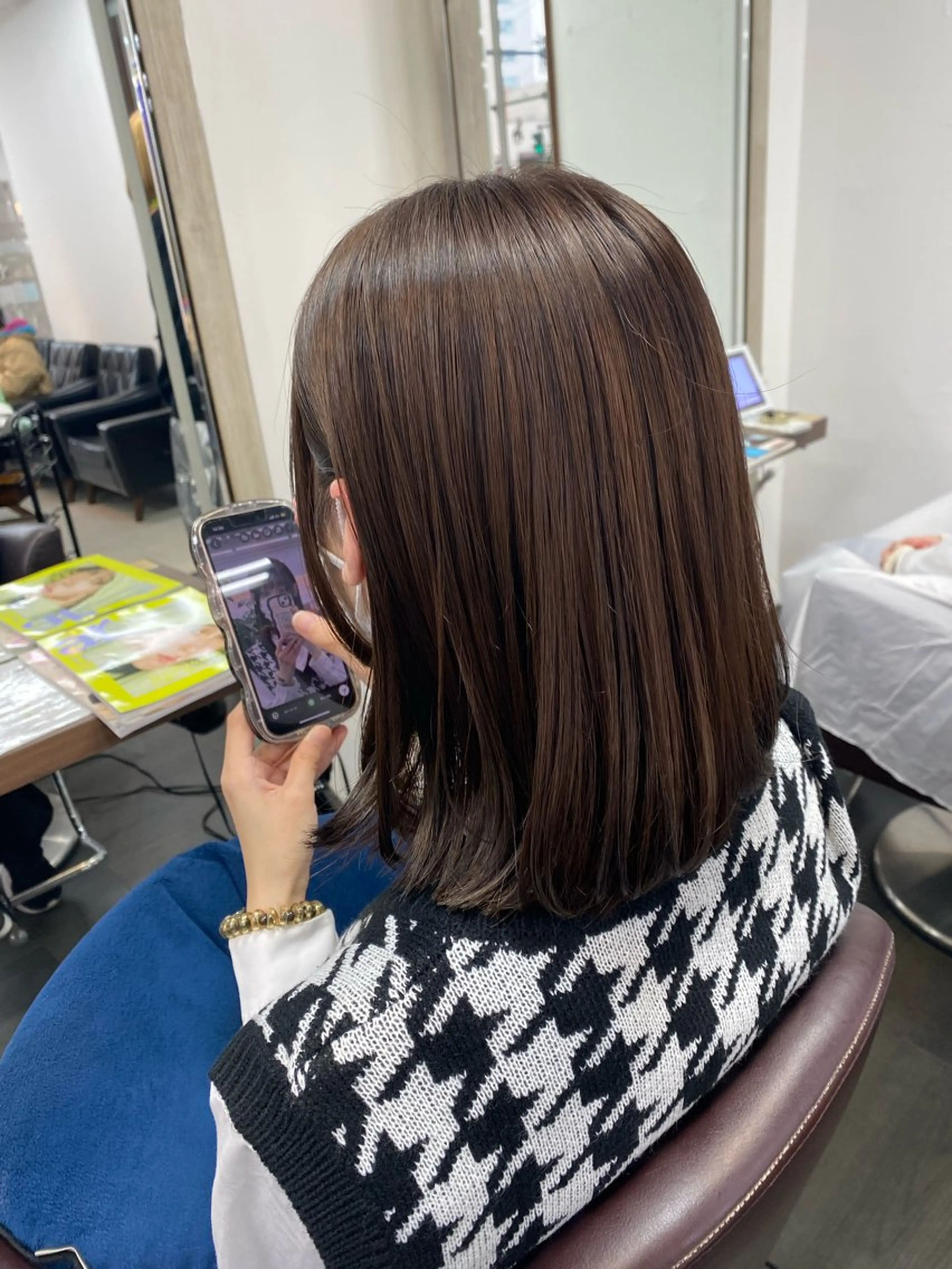 ミディアム ヘアカラー トリートメント 月野涼風 /レイヤーカットのその他イメージ