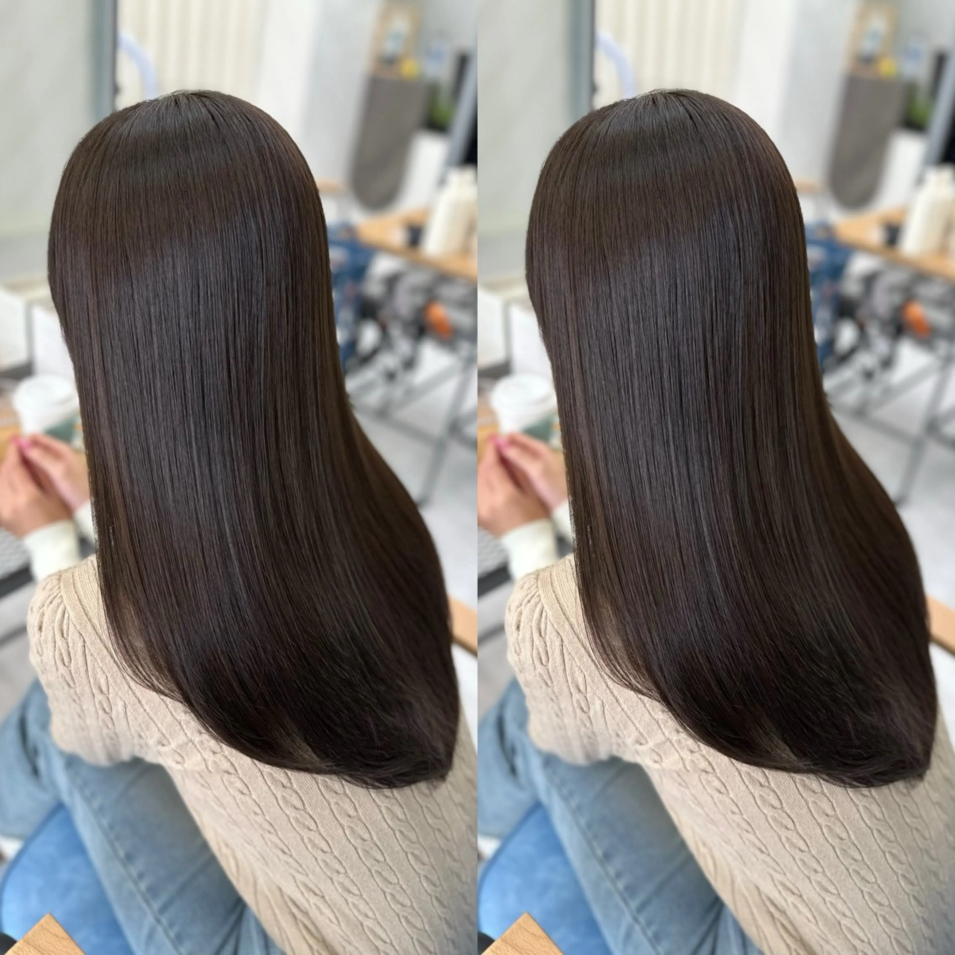 ロング 髪質改善🩵縮毛矯正 代々木/木下のヘアスタイル