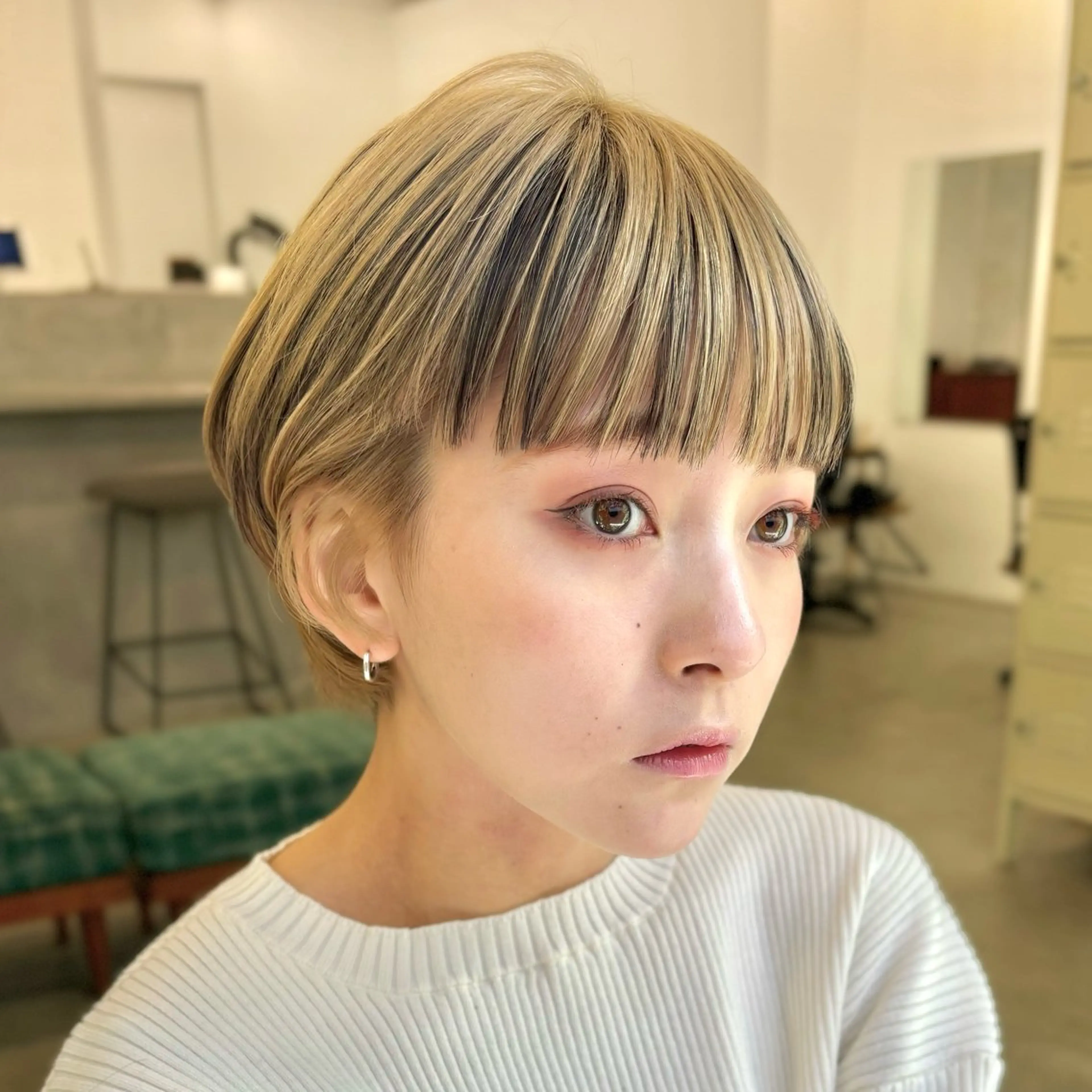 ショート カラー ショートヘア Elme   蔵前所属・顔周りカット/透明感 カラー/rioのヘアスタイル