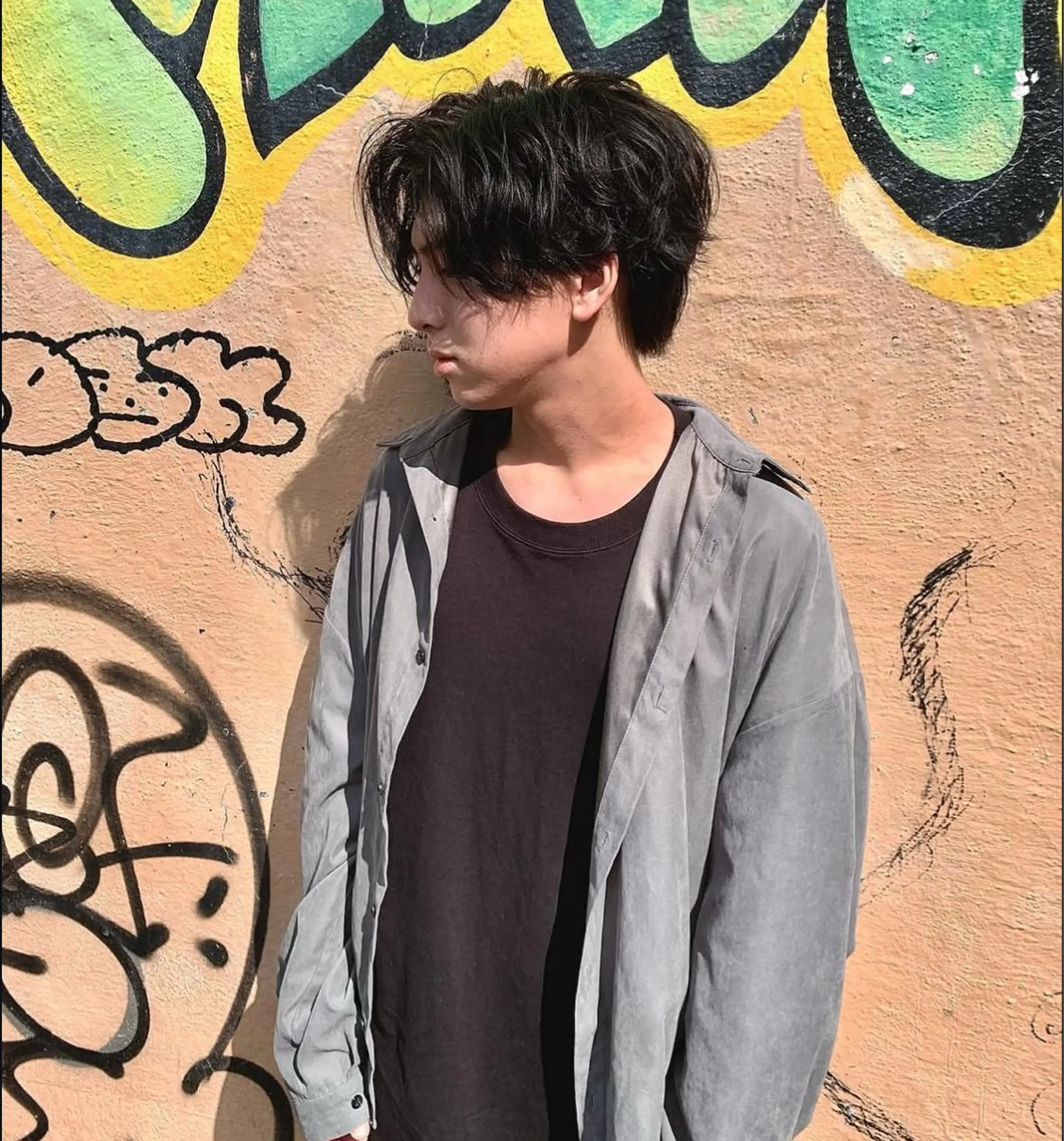 セミロング パーマ メンズ キマるメンズパーマ クメユウキのヘアスタイル