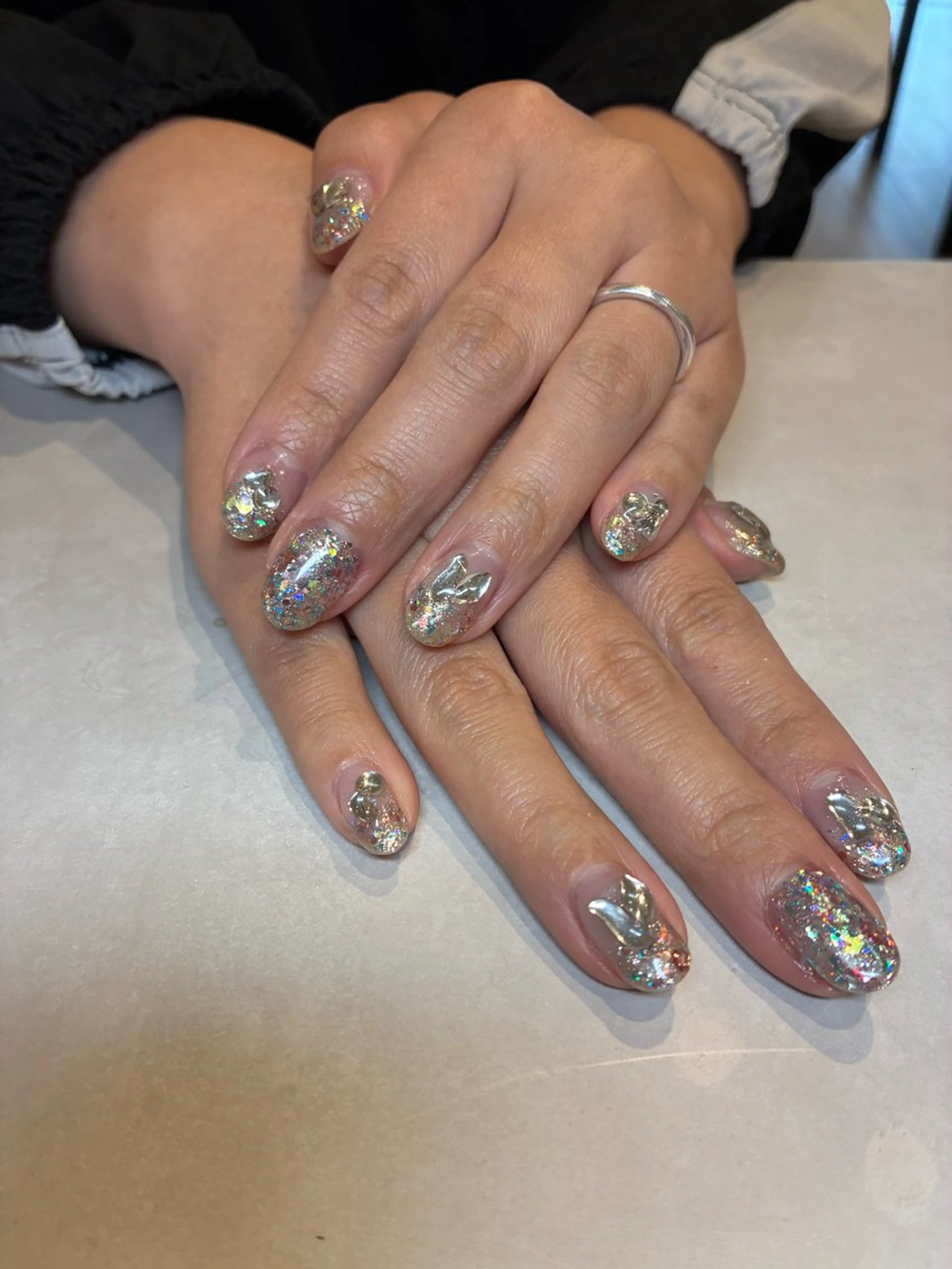 ネイル フットネイル Aqua peachのネイルデザイン