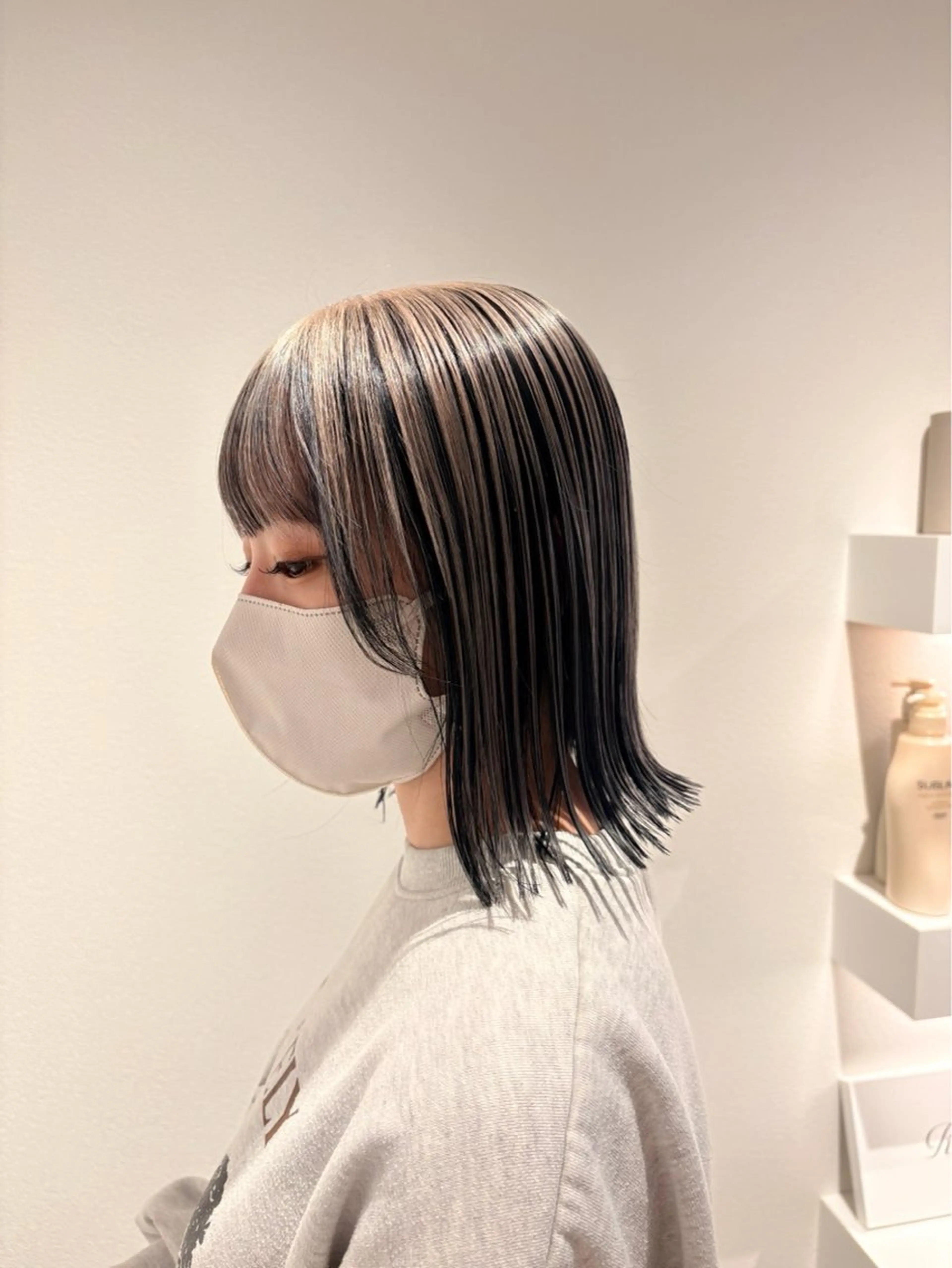 ミディアム カラー 艶髪✨️ kuyumi🌷のヘアスタイル