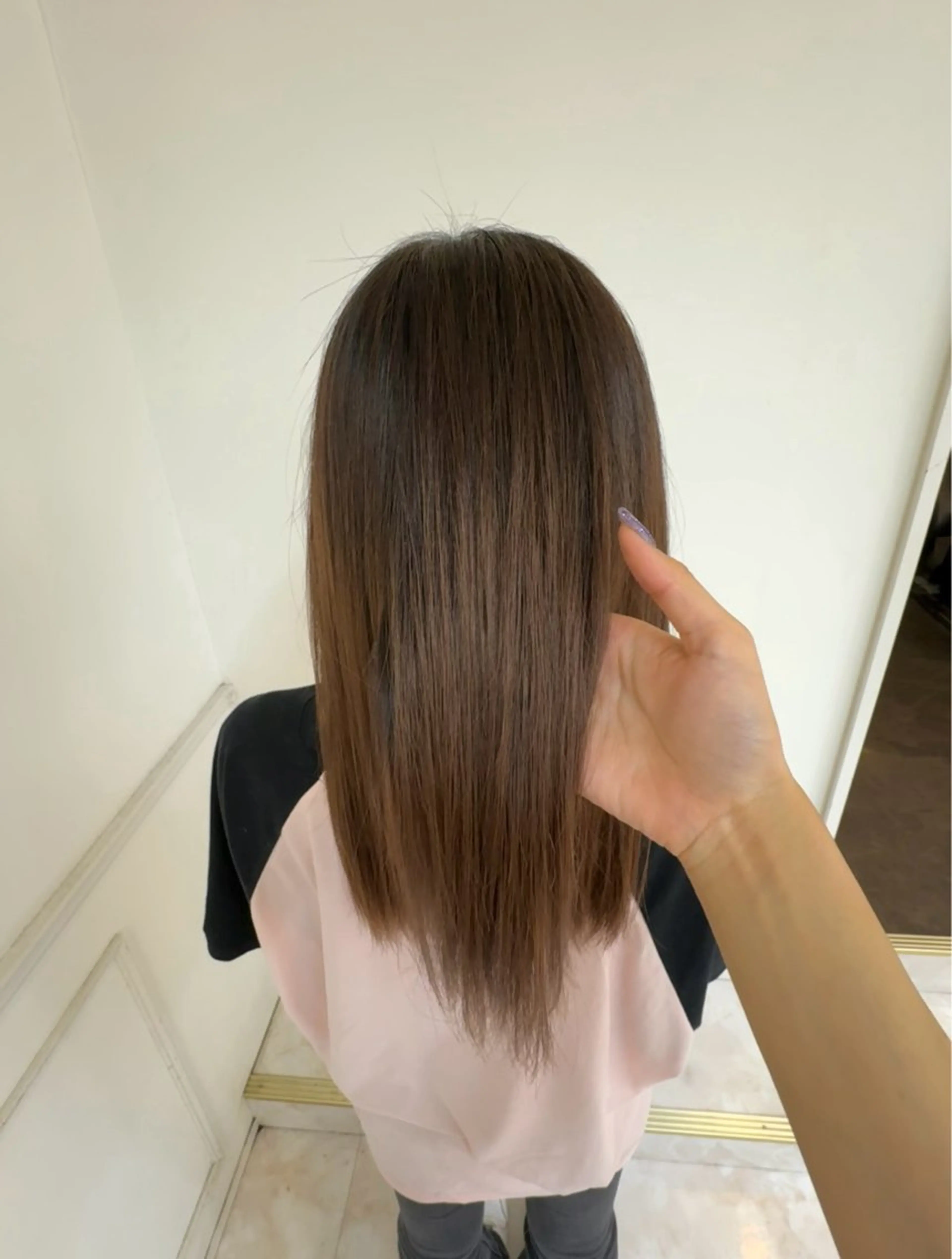 ミディアム カラー トリートメント トリートメント ブリーチなしWカラー / 野中悠那のヘアスタイル