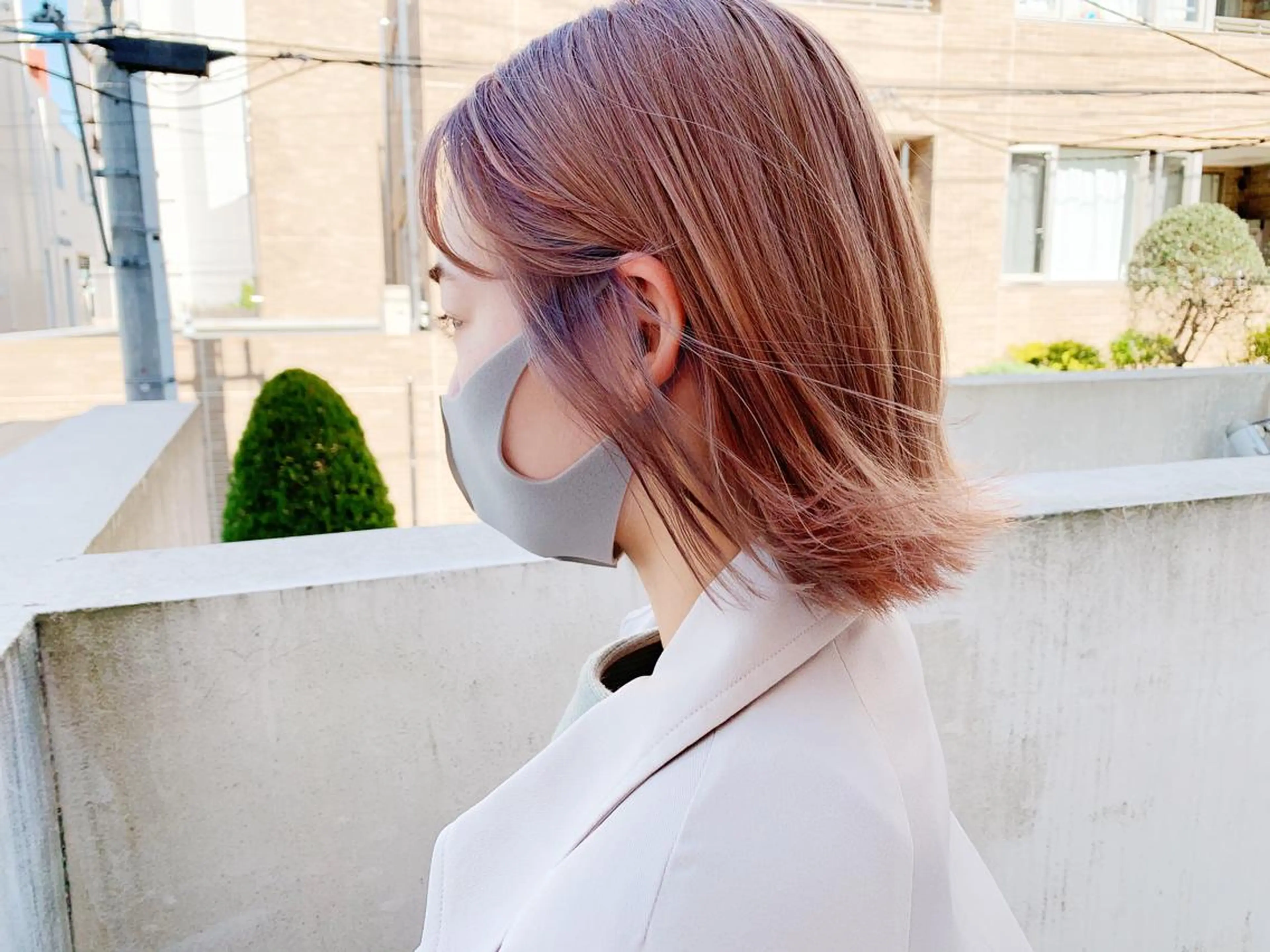 ミディアム カラー ヘアカラー トリートメント タカハシ ハヤトのヘアスタイル