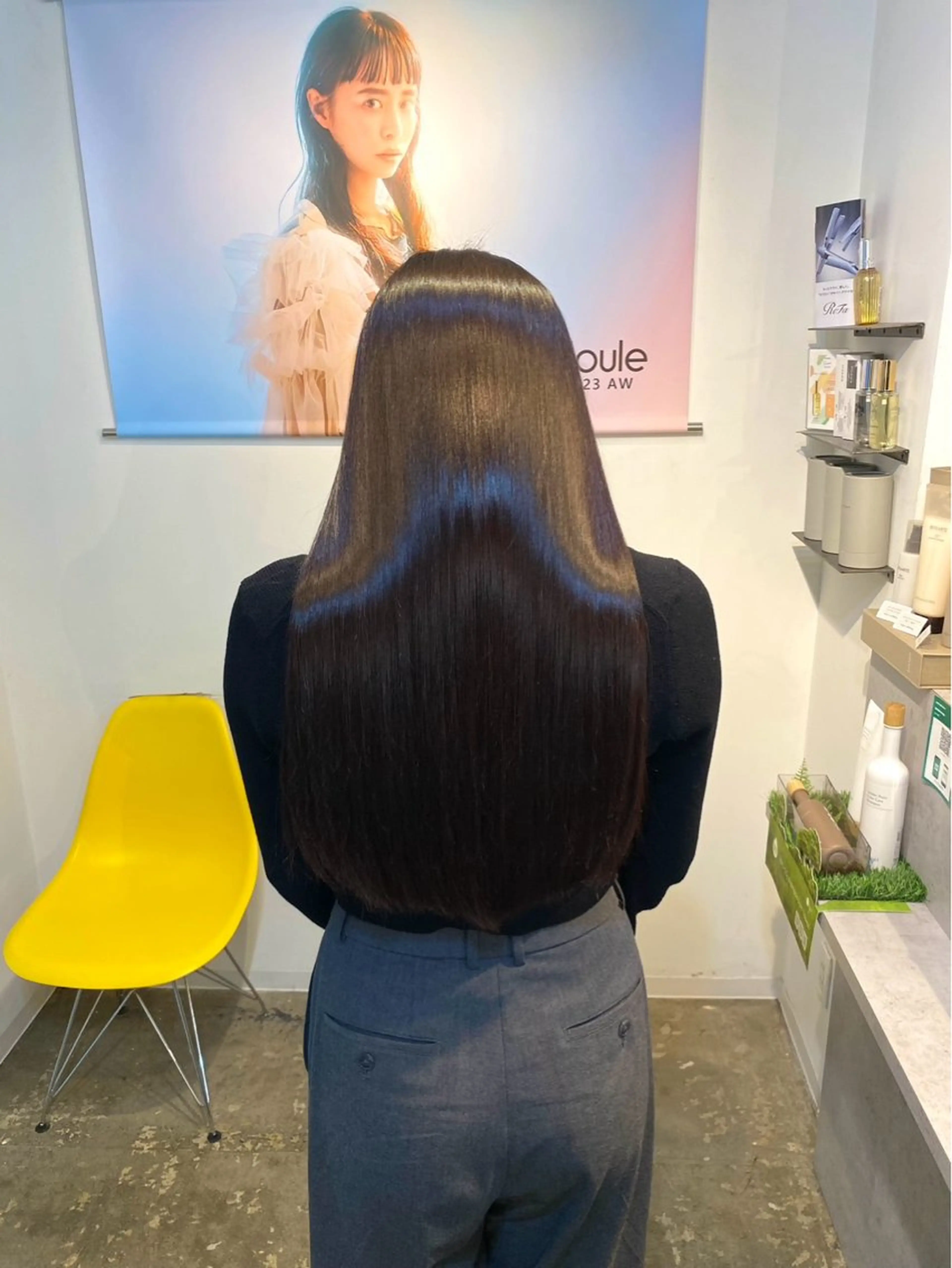ロング カット 縮毛矯正 トリートメント ボブ×レイヤーカット 艶髪🇰🇷中山蓮のヘアスタイル