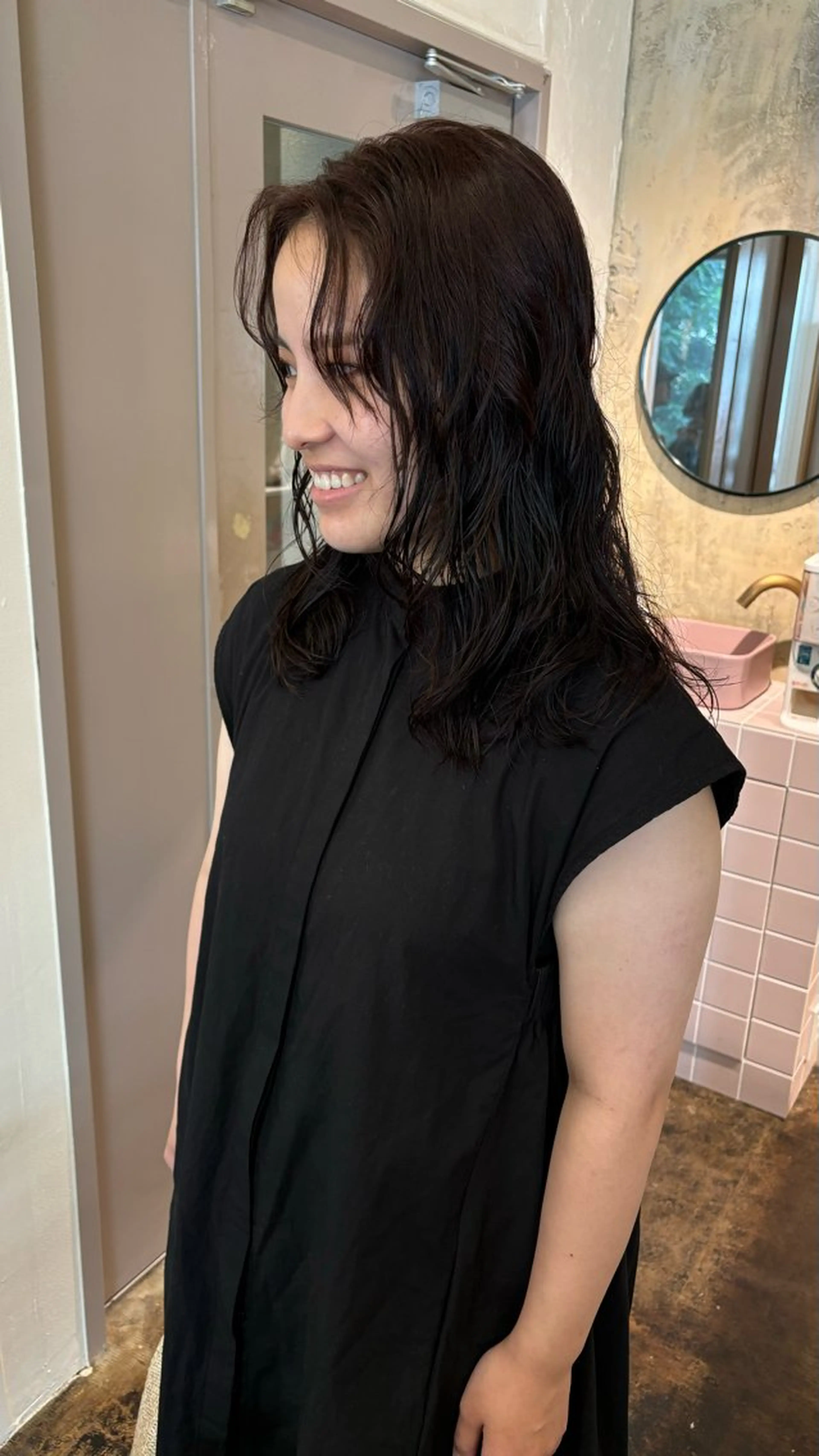 ミディアム パーマ ミディアムパーマ 西山 紗耶香🪽 透明感カラー/ボブのヘアスタイル