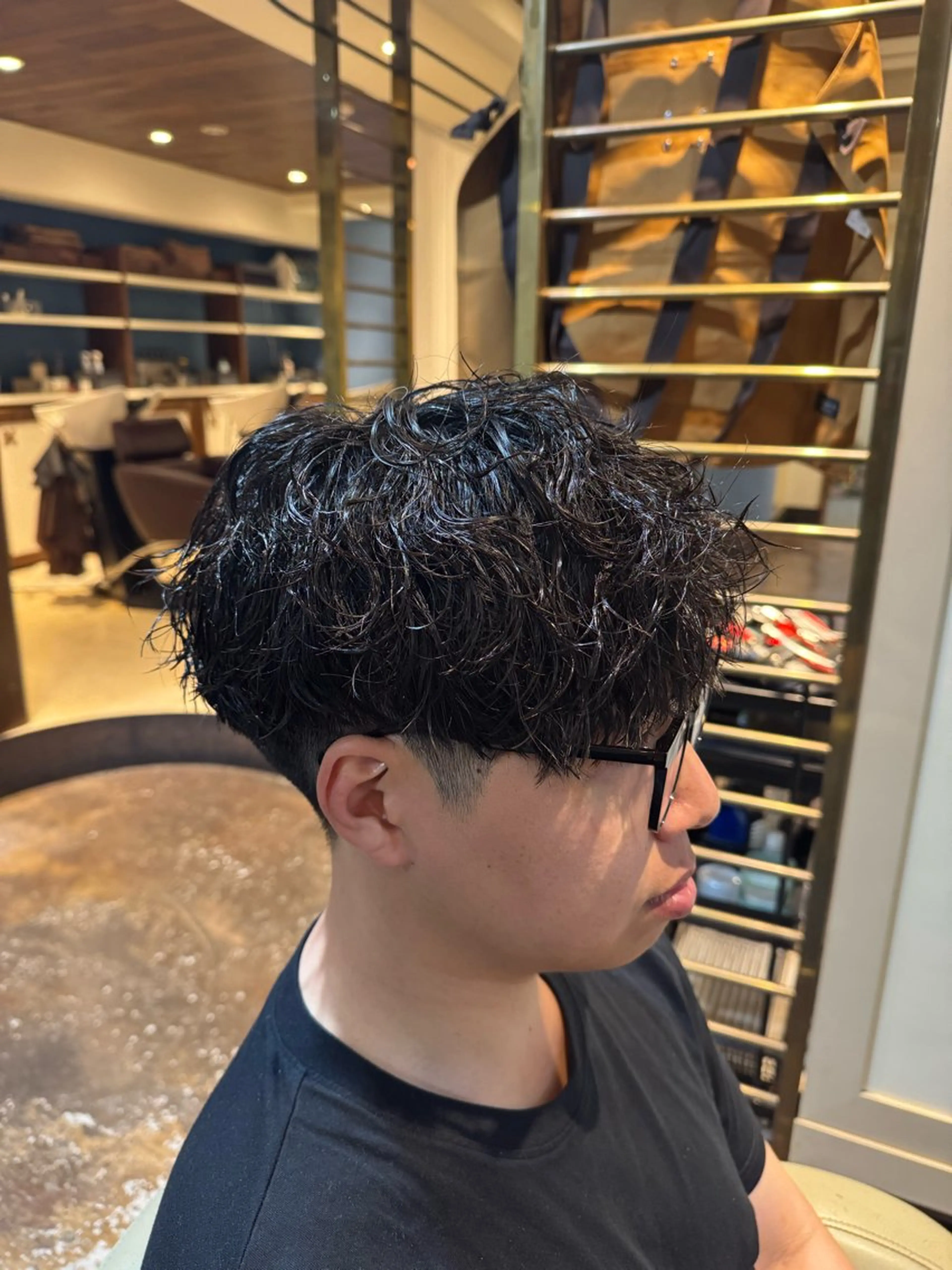 パーマ メンズ 漢眉毛/メンズパーマ /メッシュ/ヒロヤのヘアスタイル