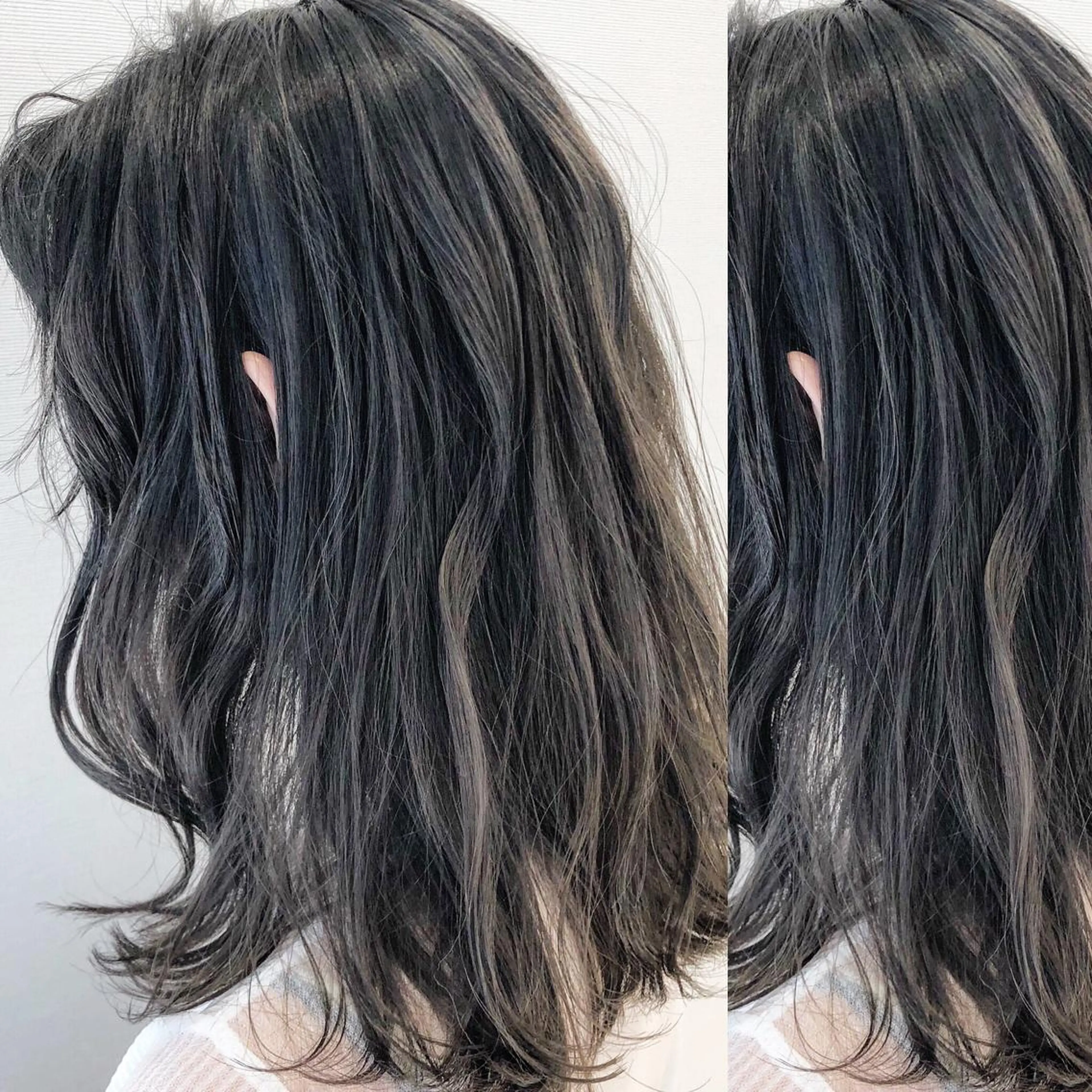 ミディアム カラー アッシュ バレイヤージュ ブリーチ 透明感カラー グラデーションカラー 三鷹で1番ショート ボブをカットする新谷のヘアスタイル