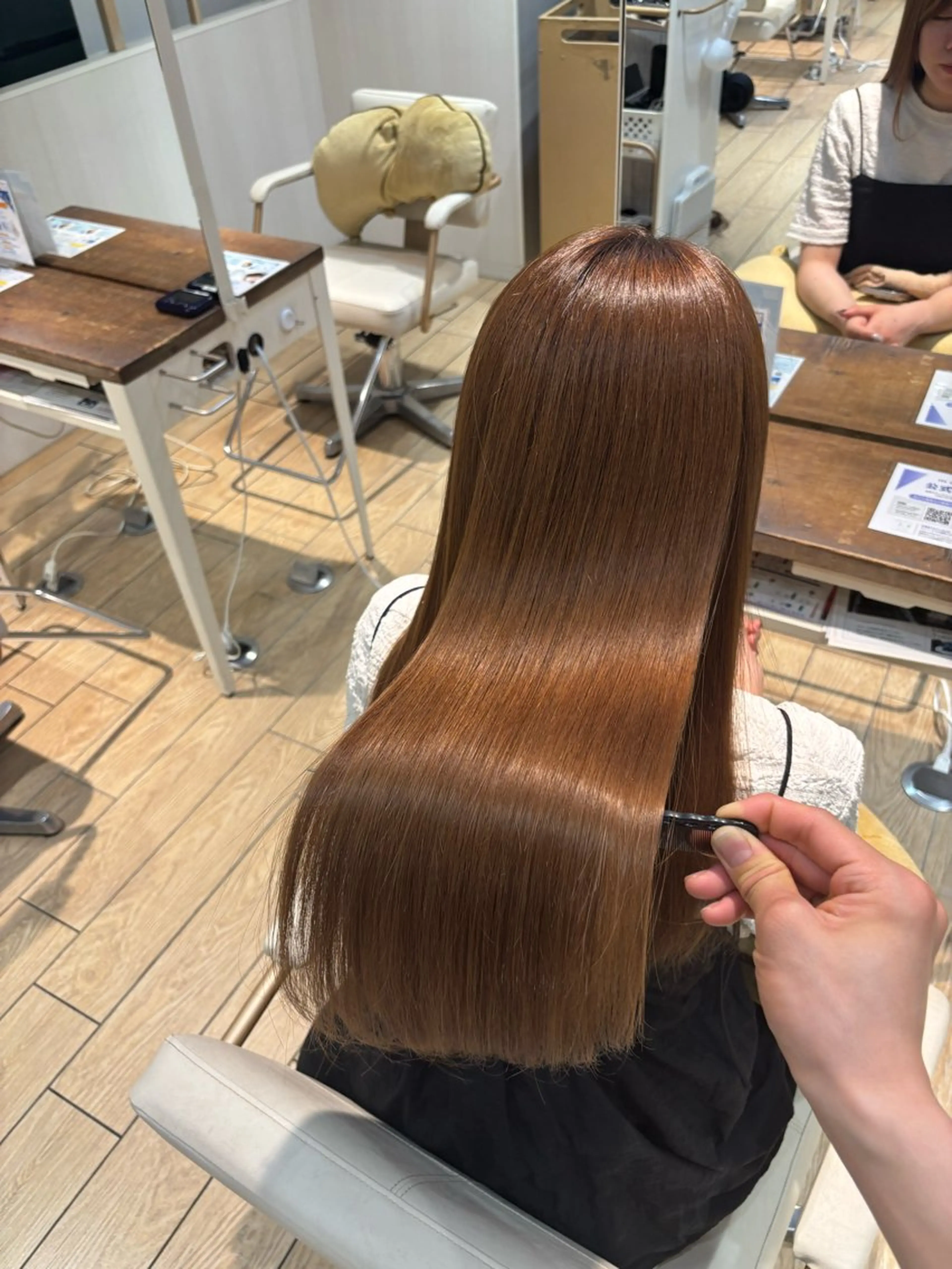 ロング カラー 縮毛矯正 トリートメント 髪質改善🍯/透明感 カラー/MANARUのヘアスタイル