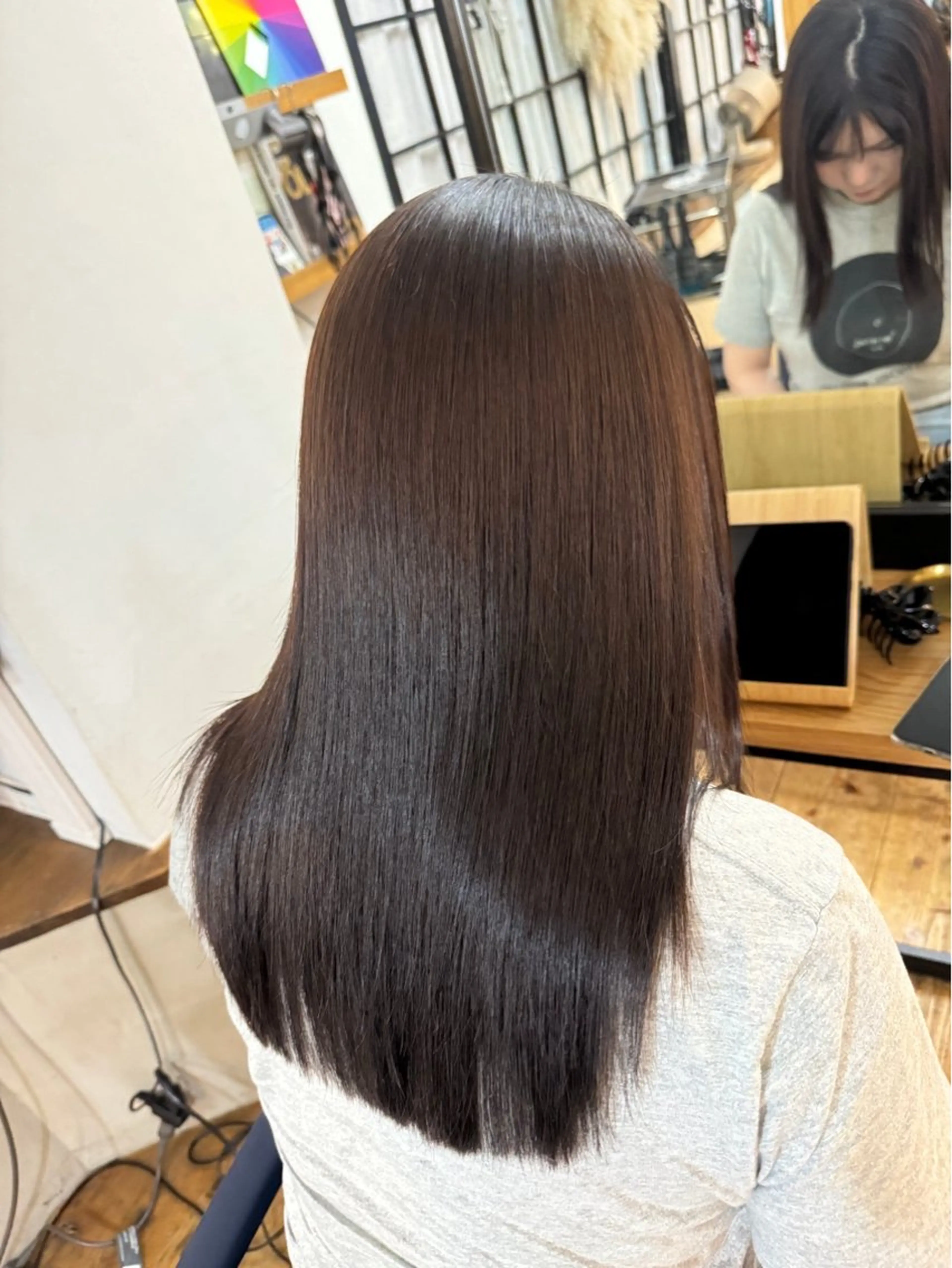 セミロング セミロングパーマ 縮毛矯正 縮毛矯正＆髪質改善 特化/ゆいのヘアスタイル