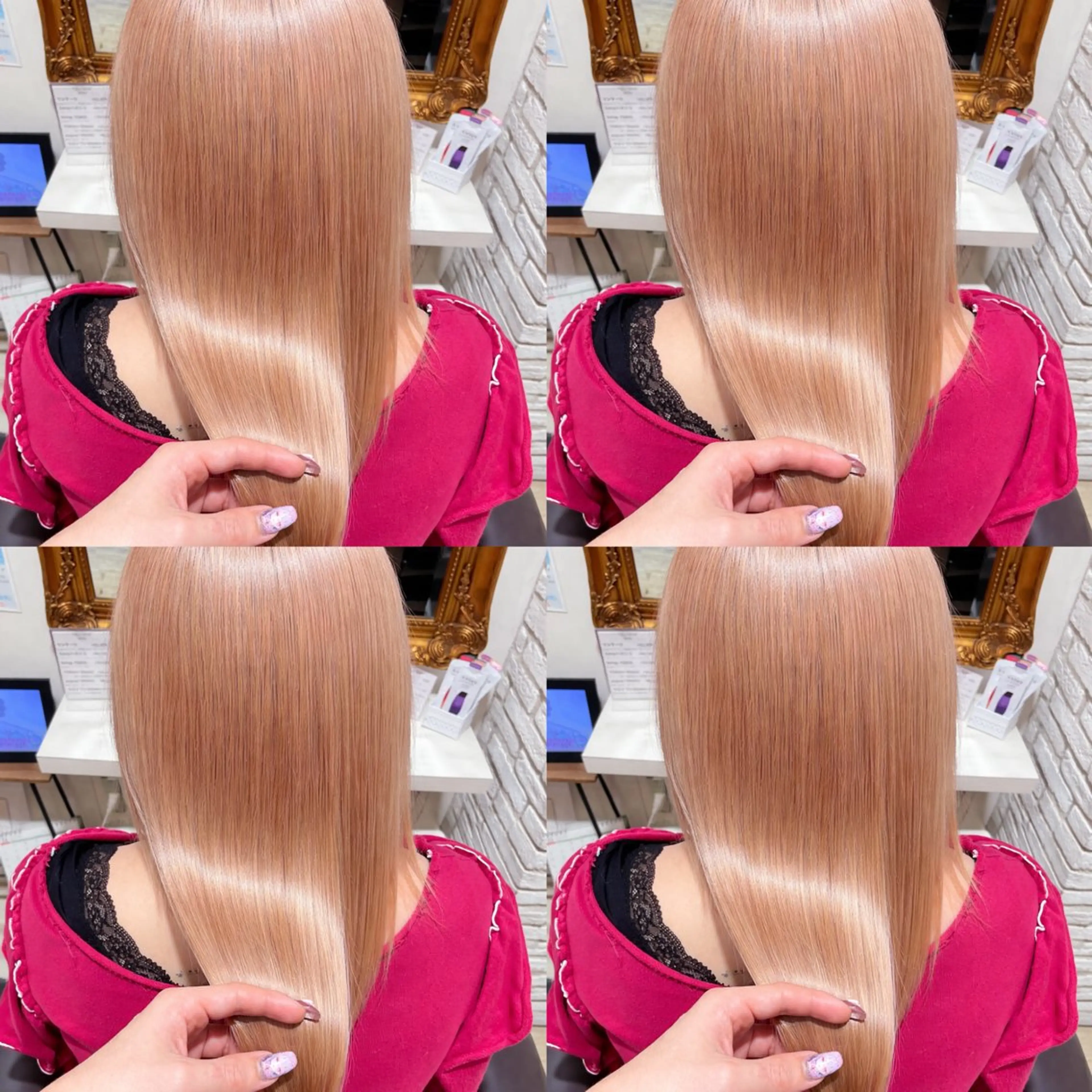 1日1人限定💎艶カラー➕酸熱融合型METEO（メテオ）トリートメント+超音波アイロン✨【髪質改善　グレージュ　アッシュの写真