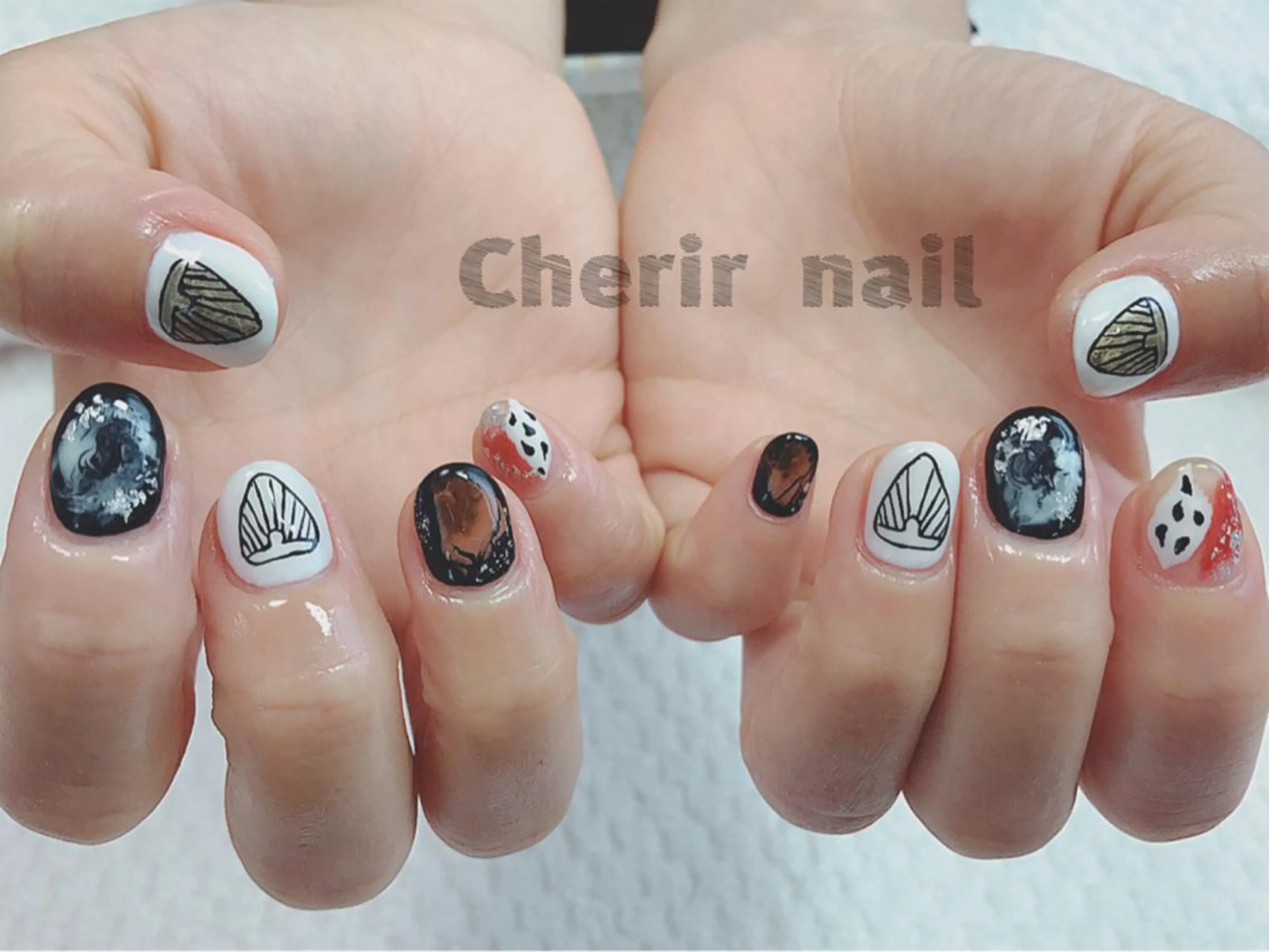 ネイル アートネイル クリアネイル ゴールド ニュアンスネイル ワンカラーネイル Cherirnail kaoriのネイルデザイン